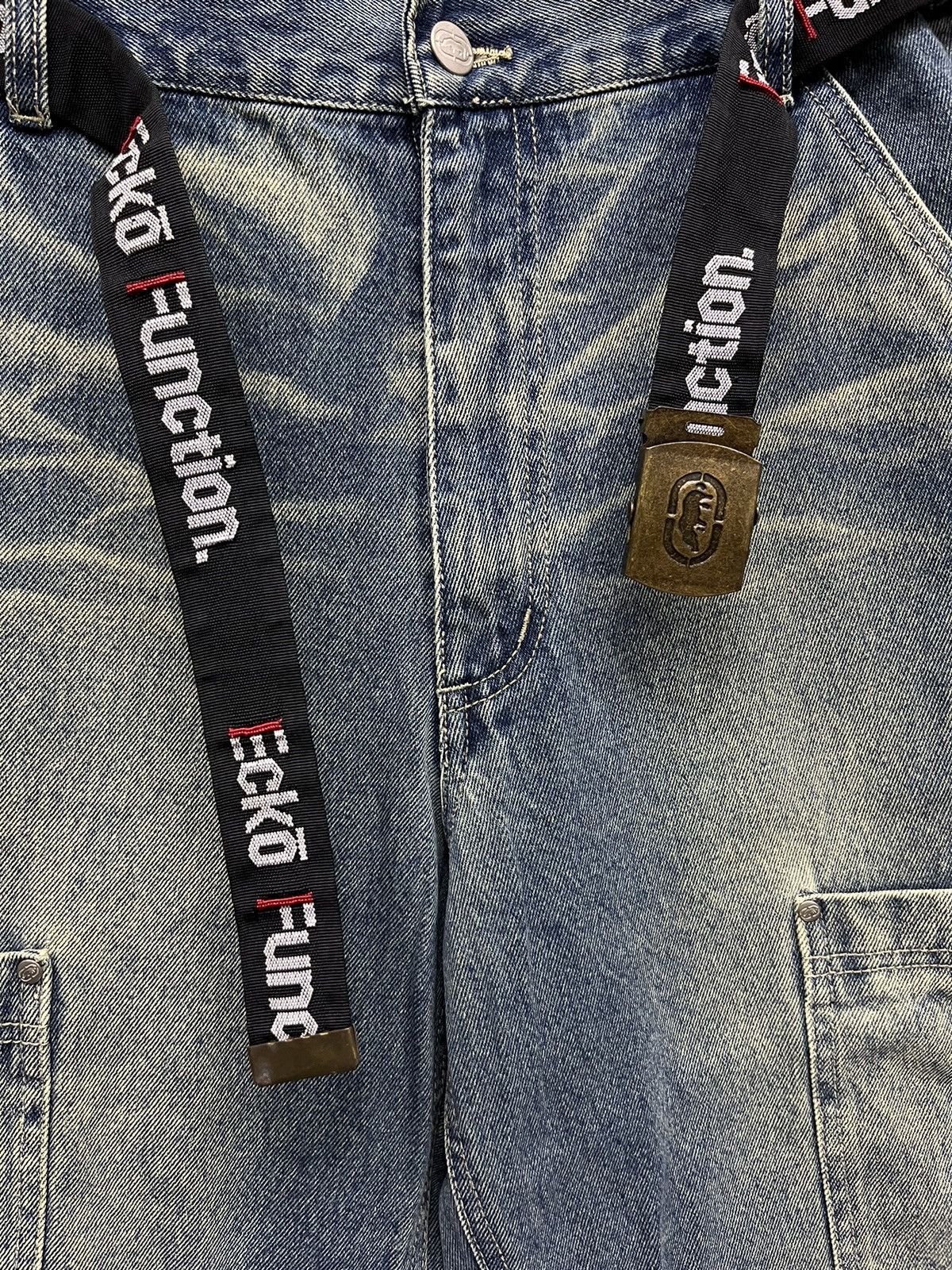 Ecko Unltd. 🔥Vintage ECKO Hip-Hop Skate Denim Cargo Shorts With Belt Size US 30 / EU 46 - 7 Thumbnail