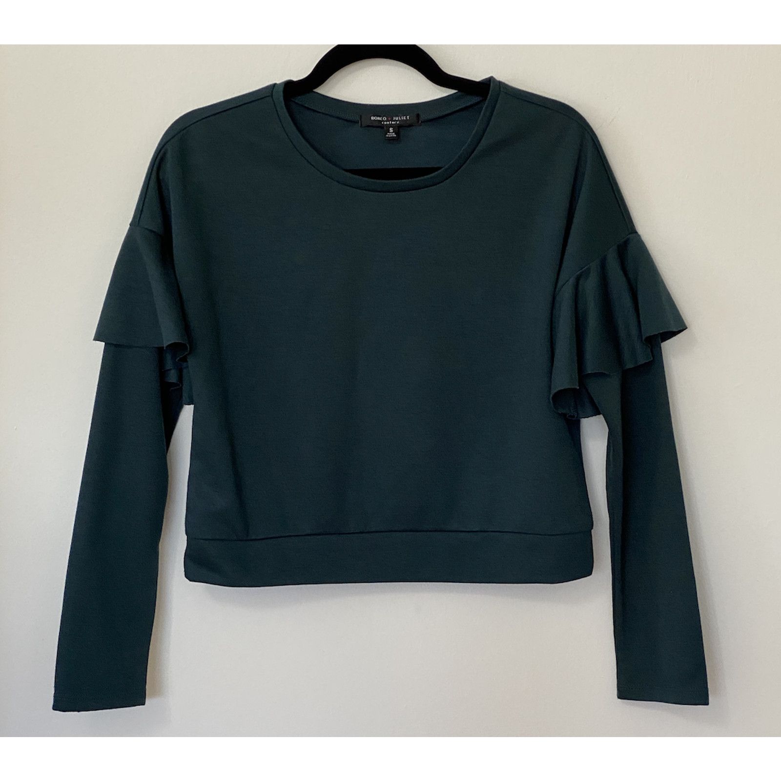 Other Romeo & Juliet Green Ruffle Long Sleeve Round Neck Sweater S Size S / US 4 / IT 40 - 9 Thumbnail