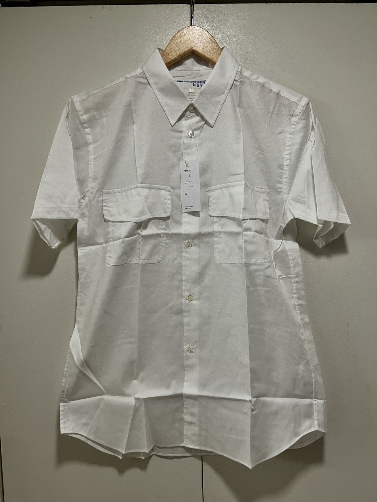 Comme des Garcons Homme Plus COMME DES GARCONS shirt boy short sleeve s/s 18 white Size US L / EU 52-54 / 3 - 1 Thumbnail