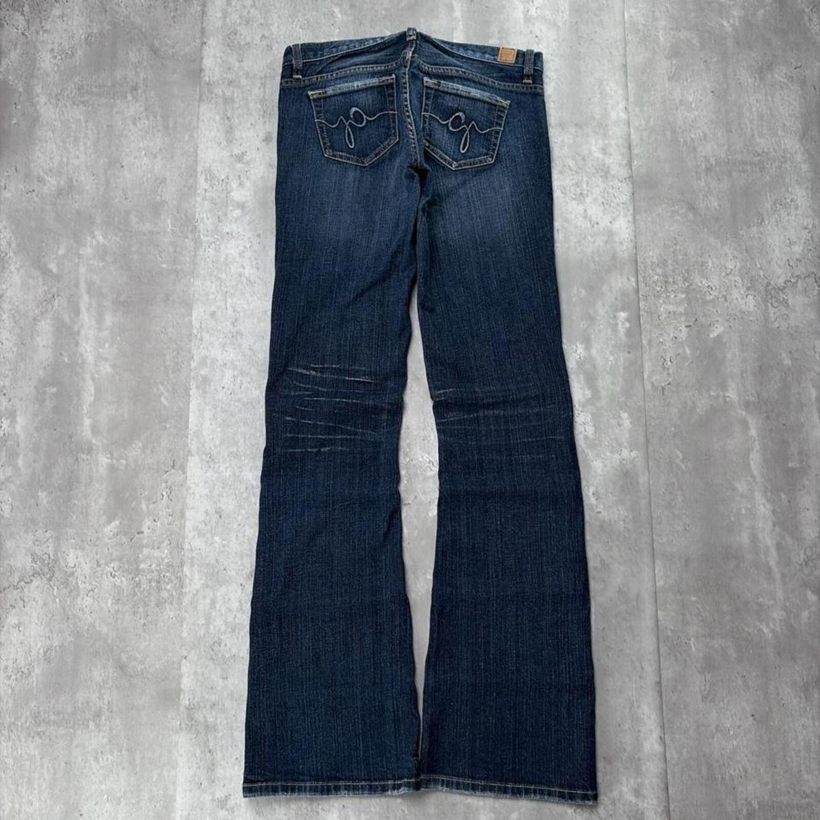 Guess Y2K Dark Wash Guess Jeans Grunge Flared Denim Jeans Size 27" / US 4 / IT 40 - 1 Thumbnail
