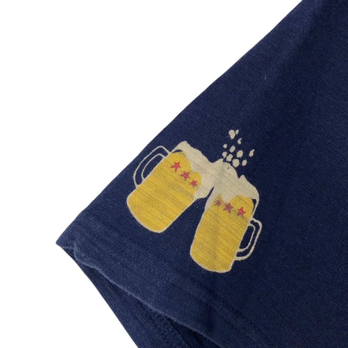 Vintage ORION OKINAWA DRAFT BEER Pure Navy Tee Shirt Top Japan Size US L / EU 52-54 / 3 - 3 Thumbnail