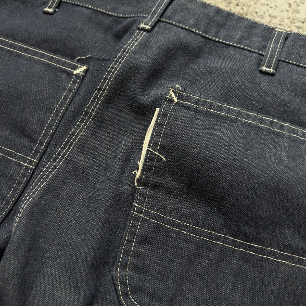 Vintage Vintage 80s Sears Denim Dungaree Carpenter Work Pants Jeans Size US 35 - 11 Thumbnail