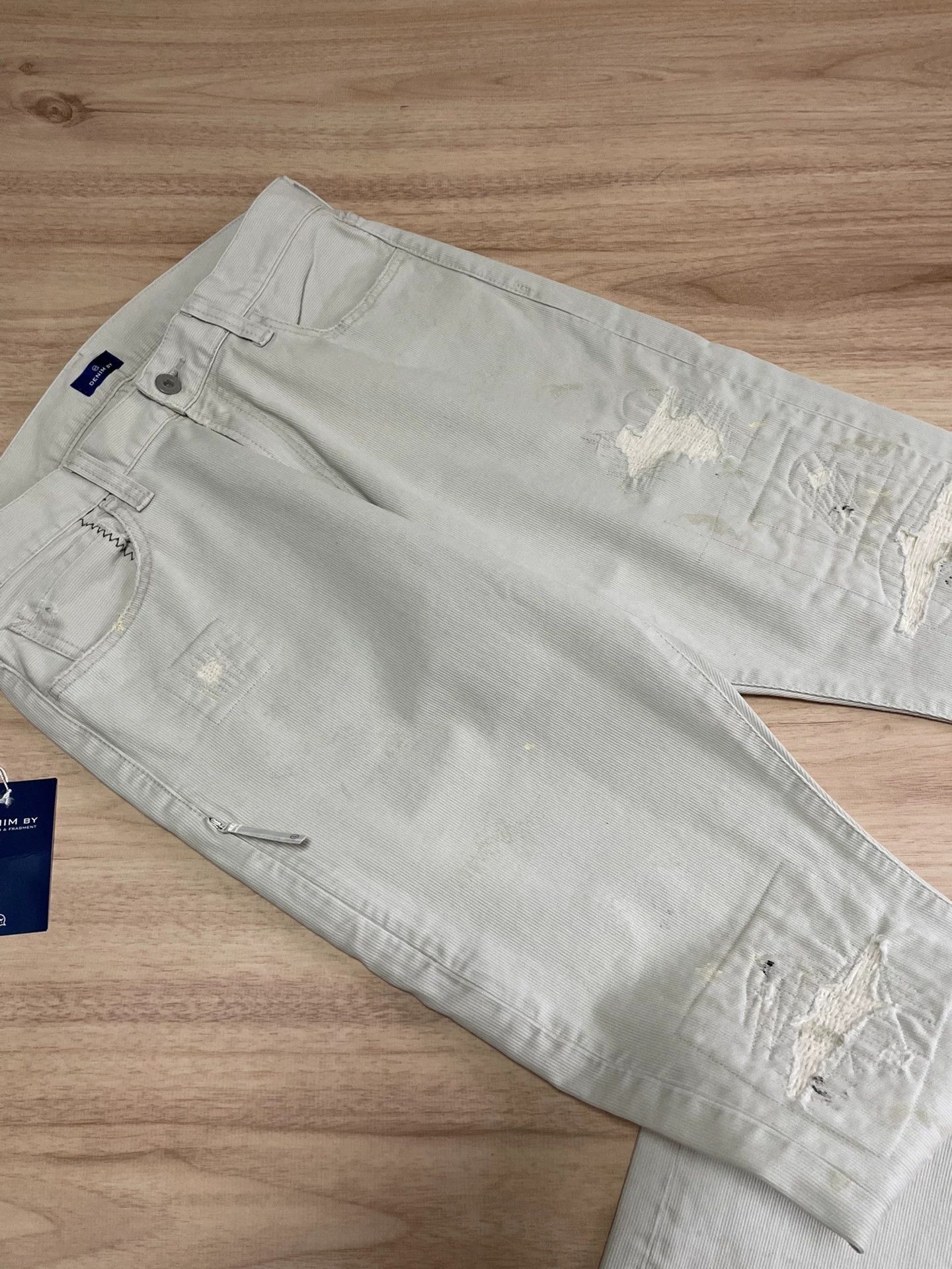 Vanquish Beige Distressed Denim Pants Size 32 Size US 32 / EU 48 - 7 Thumbnail