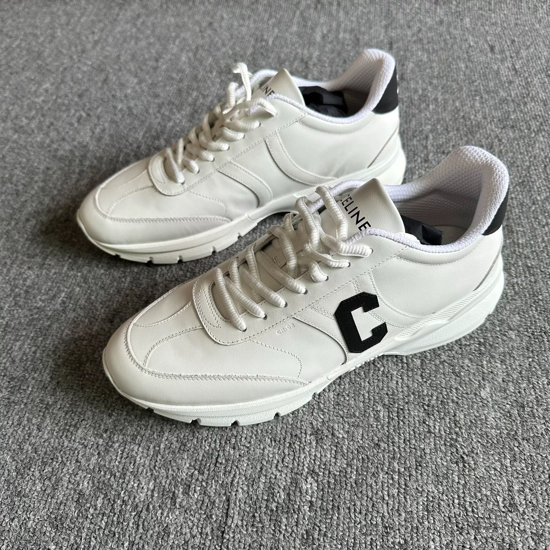 靴 CELENE Hedi Slimane Triomphe Sneaker Celine × Hedi Slimane Celine TR 01 Triomphe White & Black Low Top