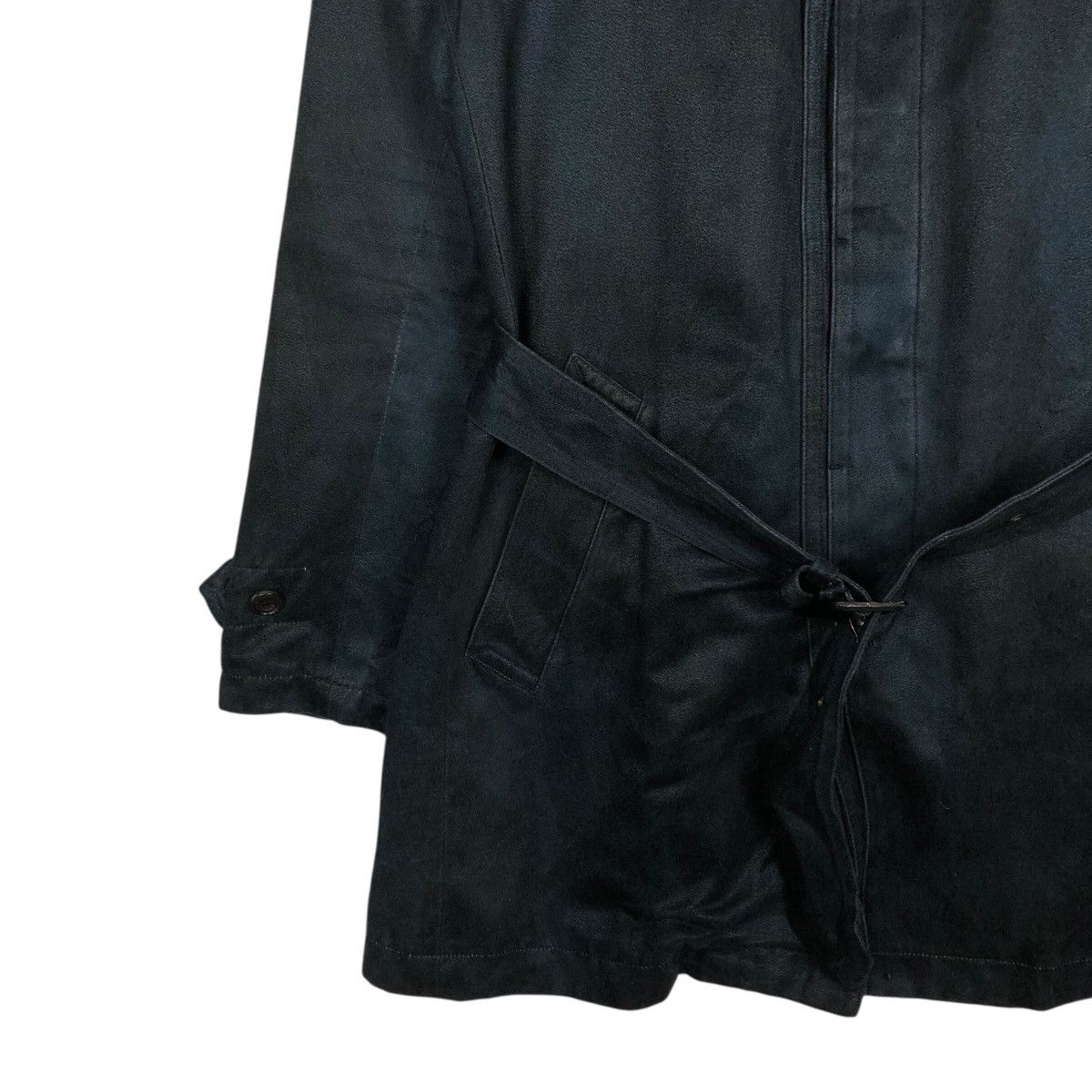 Japanese Brand Tornado Mart Archive Black Denim Trench Coat w/ Belt Size US L / EU 52-54 / 3 - 5 Thumbnail