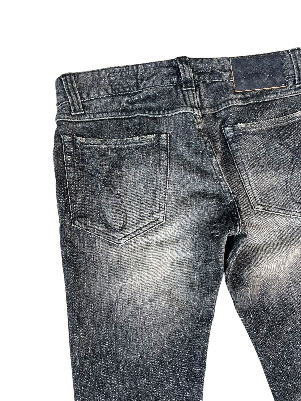 Shellac Jama Rico Japan Faded Distressed Ankle Zipper Denim Jeans Size US 29 - 15 Thumbnail
