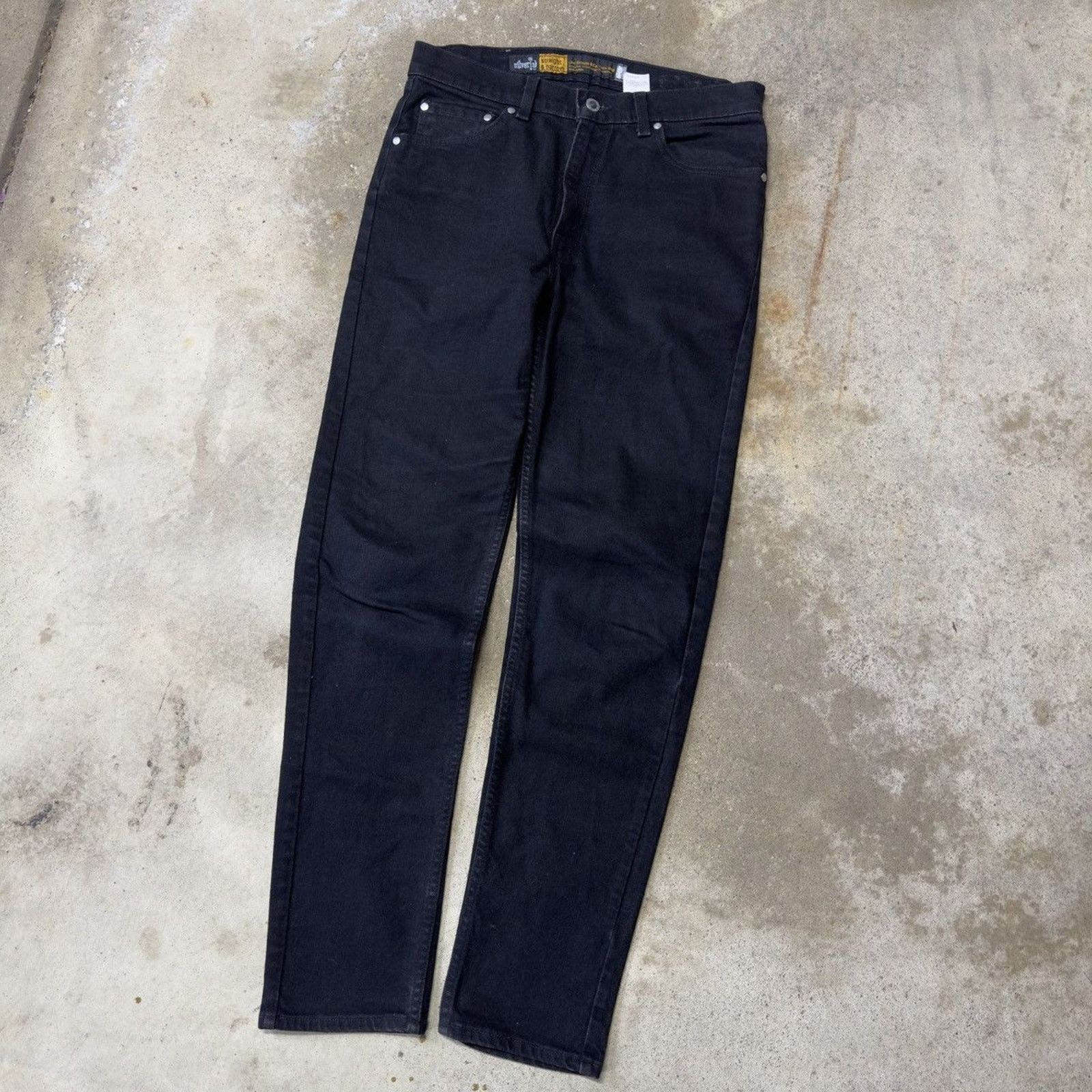 Vintage Levi's Black Silvertab Skinny Jeans ERD Grunge Skater Size US 31 - 7 Thumbnail