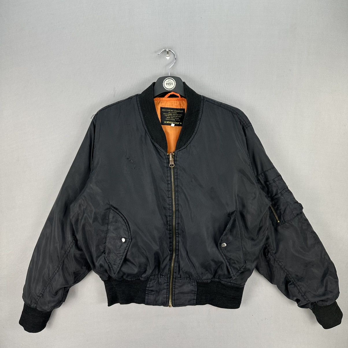 Japanese Brand Vibtage 90's Bomber Jacket Reversible Thrashed Distressed Size US M / EU 48-50 / 2 - 1 Thumbnail