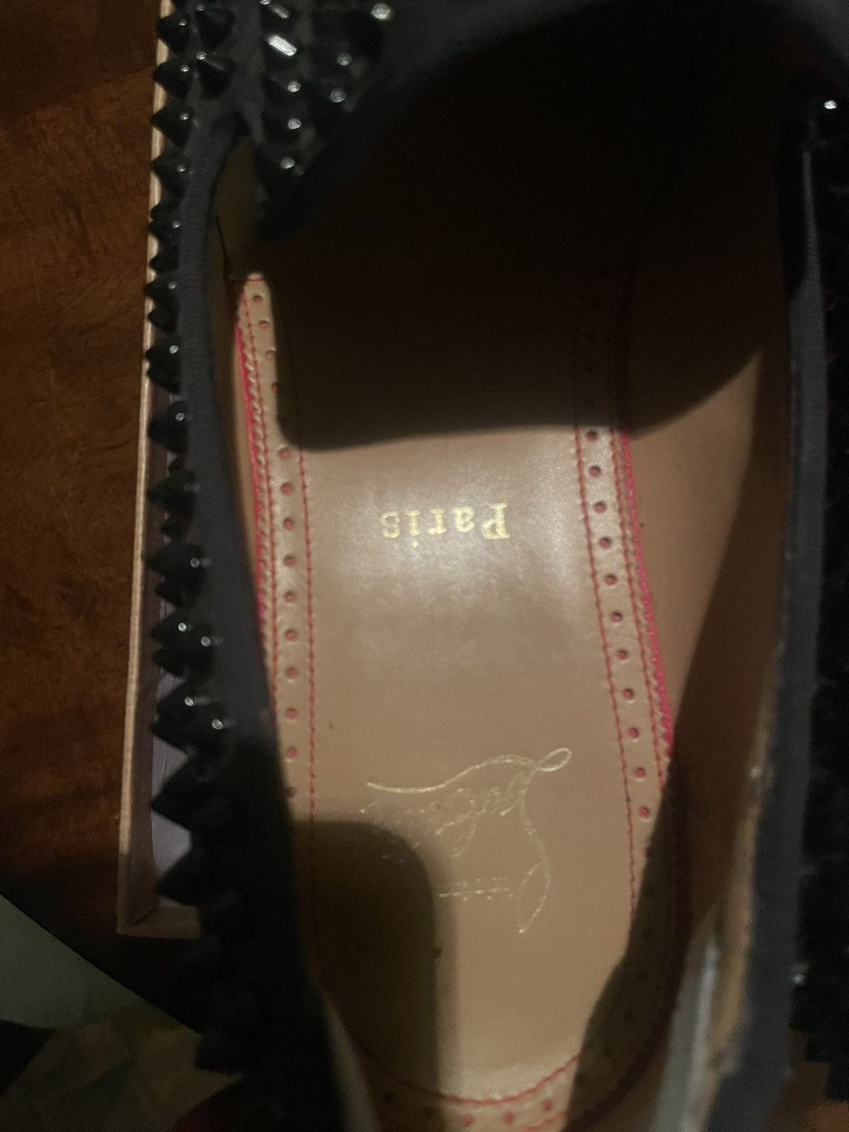 Christian Louboutin Christian Louboutin Dandelion Spikes Flat Calf Lux/GG Size US 9 / EU 42 - 12 Thumbnail