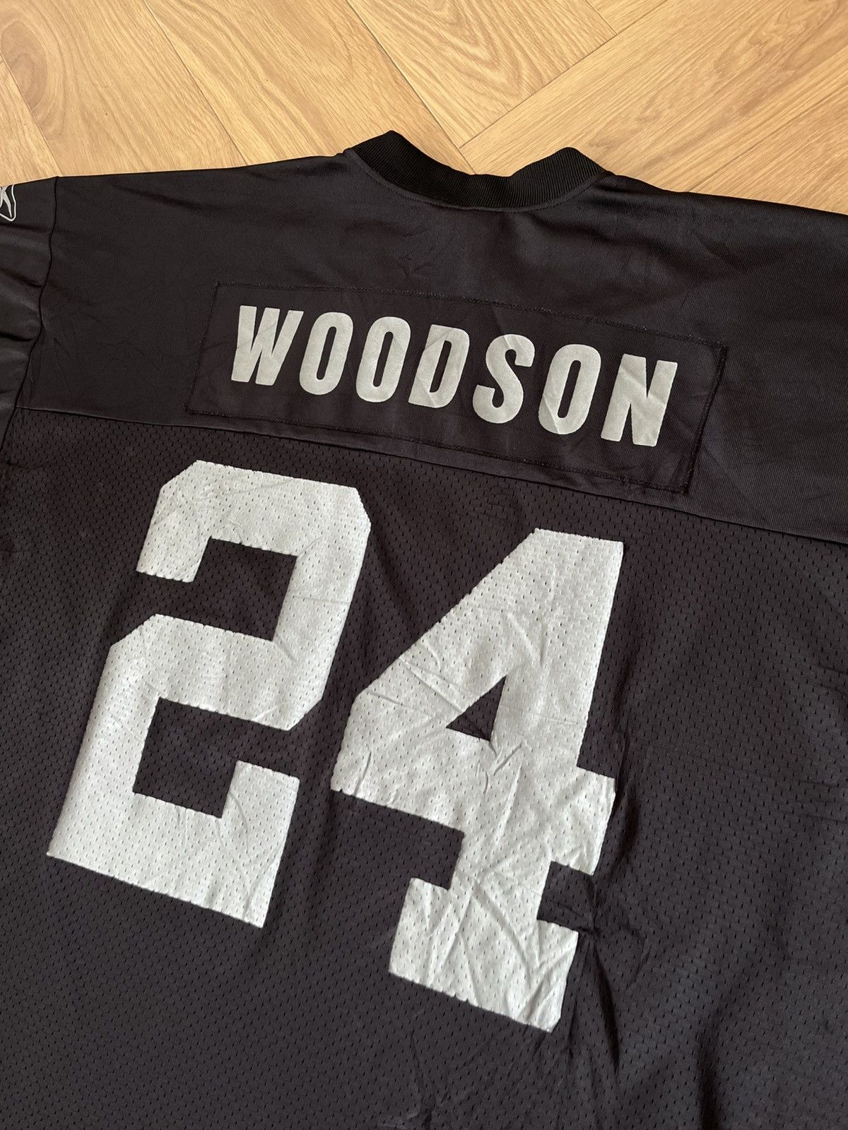 Reebok Vintage Los Angeles Raiders #24 Charles Woodson Reebok NFL Size US XXL / EU 58 / 5 - 9 Thumbnail