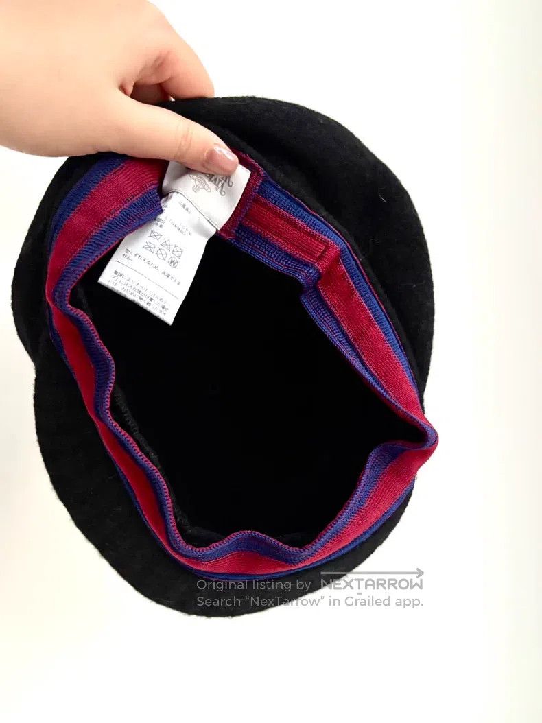 Vivienne Westwood Vivienne Westwood Black Wool Leather Label Saturn Beret Ne Size ONE SIZE - 6 Thumbnail