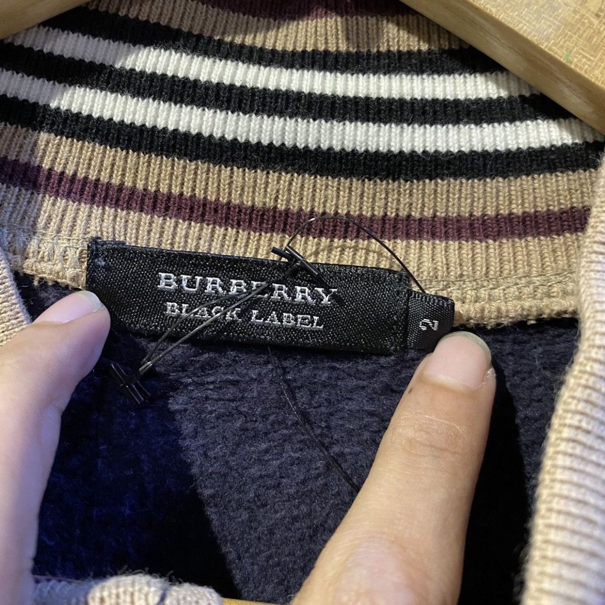 Black Label × Burberry × Vintage Vintage Burberry Black Label Zipper Sweater Size US M / EU 48-50 / 2 - 11 Thumbnail