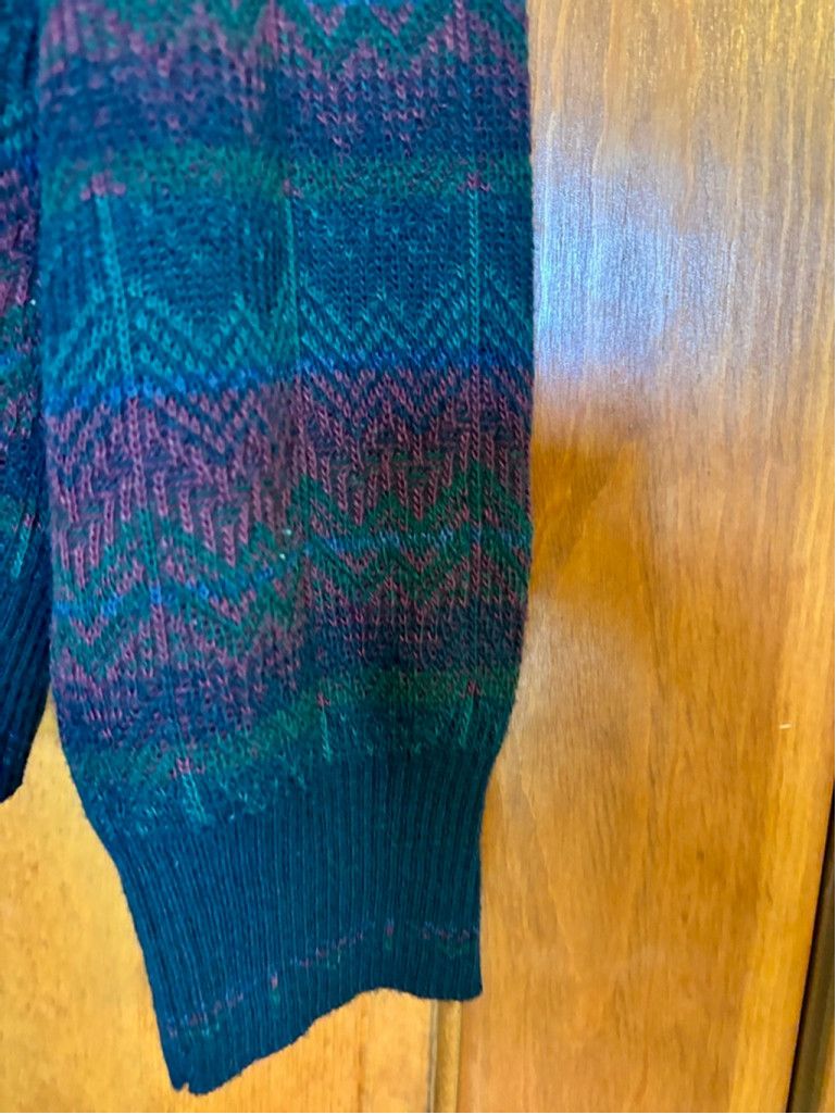 Method Vintage Italian Knit Sweater XL Retro Pattern Coogi Style Size US XL / EU 56 / 4 - 5 Thumbnail