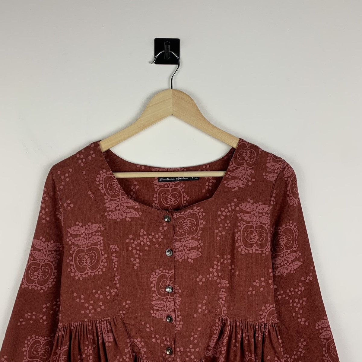 Gudrun Sjoden Gudrun Sjoden Floral Blouse Shirt Tunica Size S 3/4 Sleeve Size S / US 4 / IT 40 - 2 Thumbnail