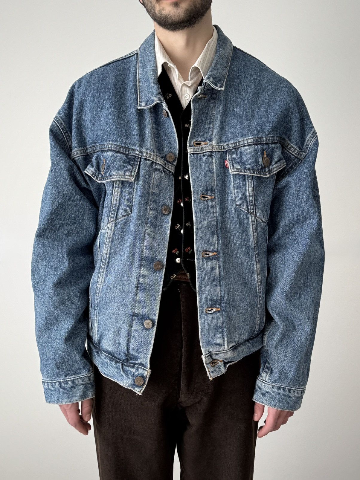 Vintage 1990s Levi's 70598 Navy Trucker Jacket