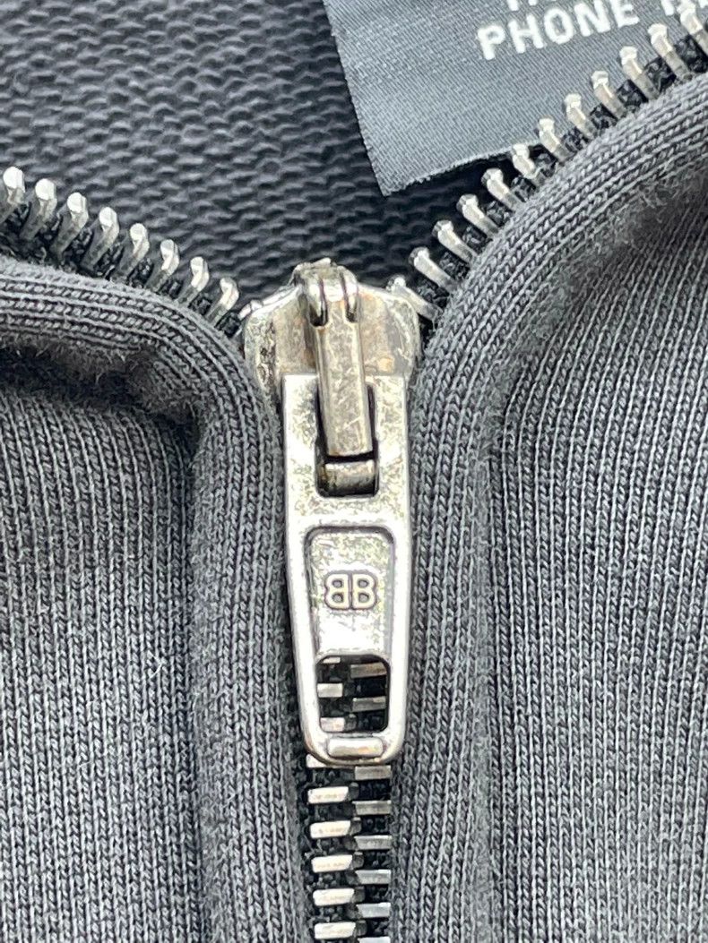 Balenciaga Balenciaga Eaby Joint Black Zip Hoodie Size US M / EU 48-50 / 2 - 5 Thumbnail
