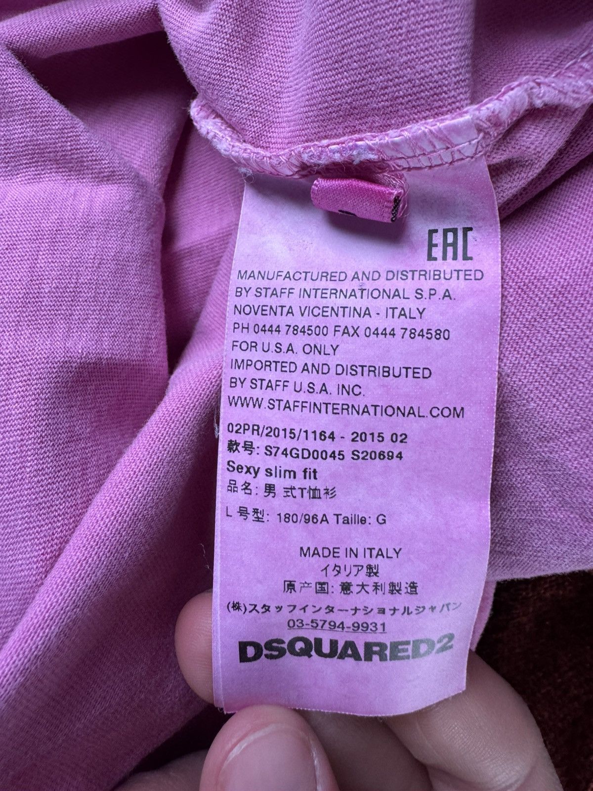 Dsquared2 DSQUARED2 Pink Hand T-Shirt Size US S / EU 44-46 / 1 - 4 Thumbnail
