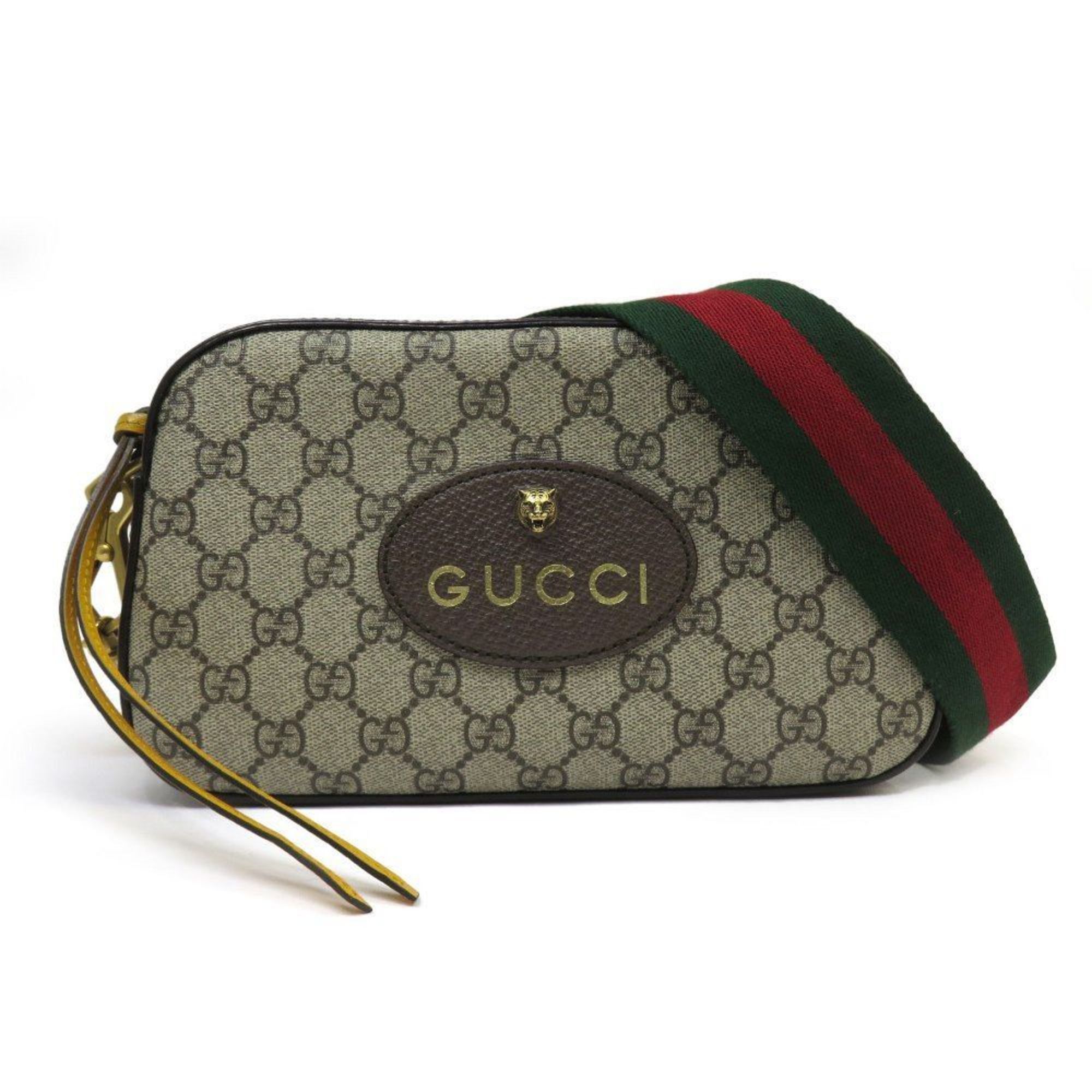 image of Gucci GG Supreme Neo Shoulder Bag 476466 Tiger Head in White, Women's