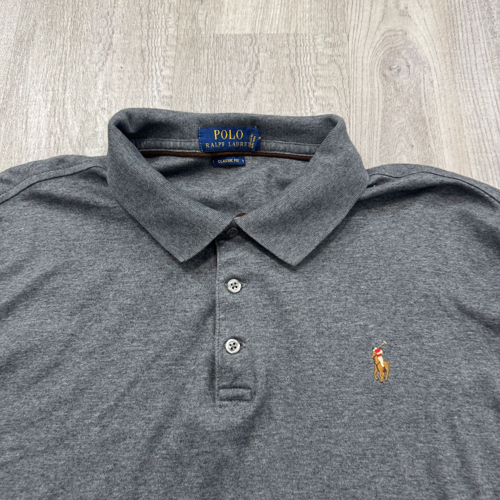 Polo Ralph Lauren Ralph Lauren Classic Fit Polo Shirt Men's Large Gray Preppy Size US L / EU 52-54 / 3 - 3 Thumbnail