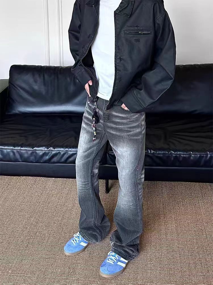 Japanese Brand × Vintage Vintage street washed and aged micro flare black jeans Size US 32 / EU 48 - 4 Thumbnail