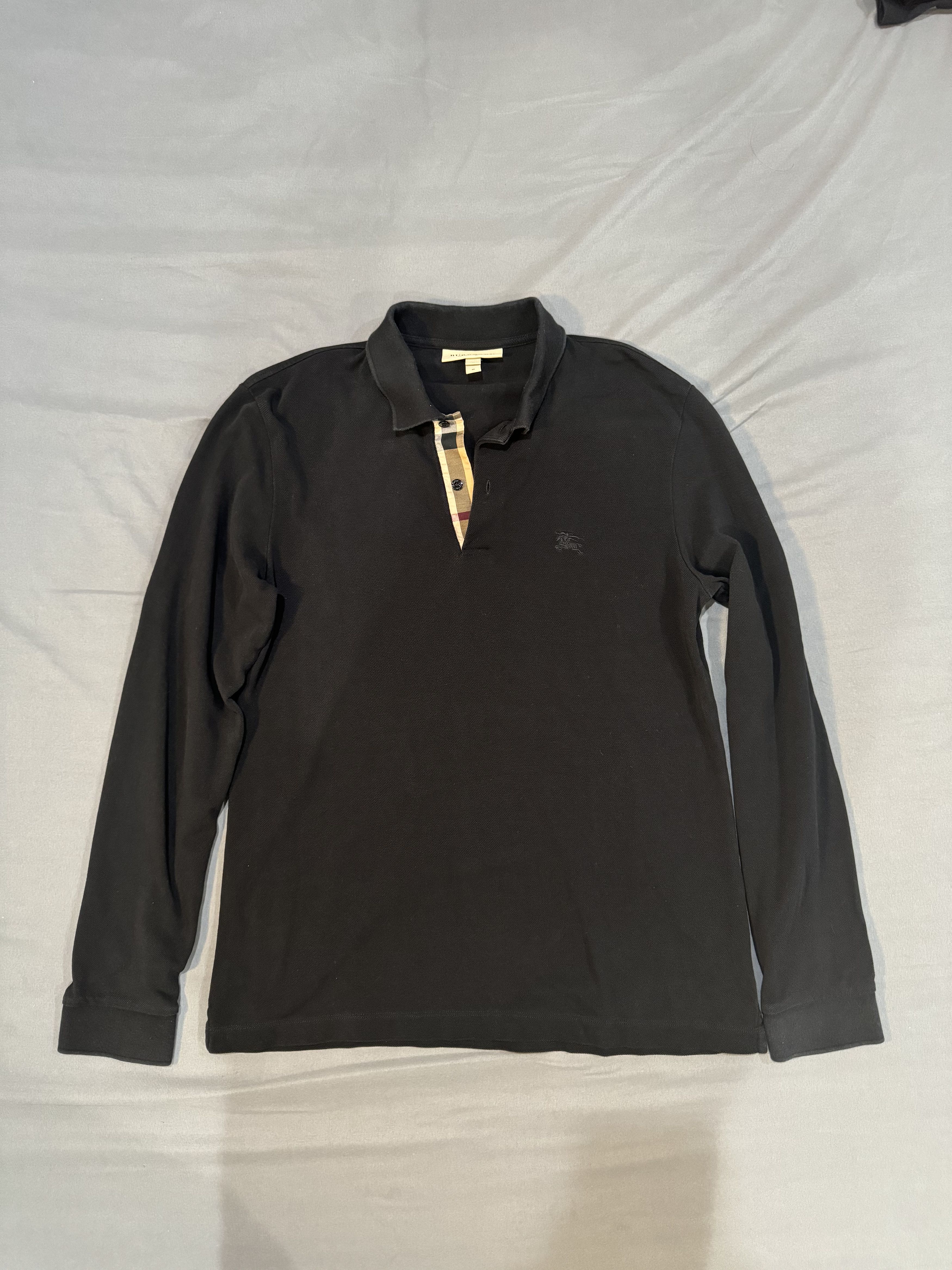 Burberry Burberry Black Oxford long-sleeved polo shirt Size US M / EU 48-50 / 2 - 1 Thumbnail
