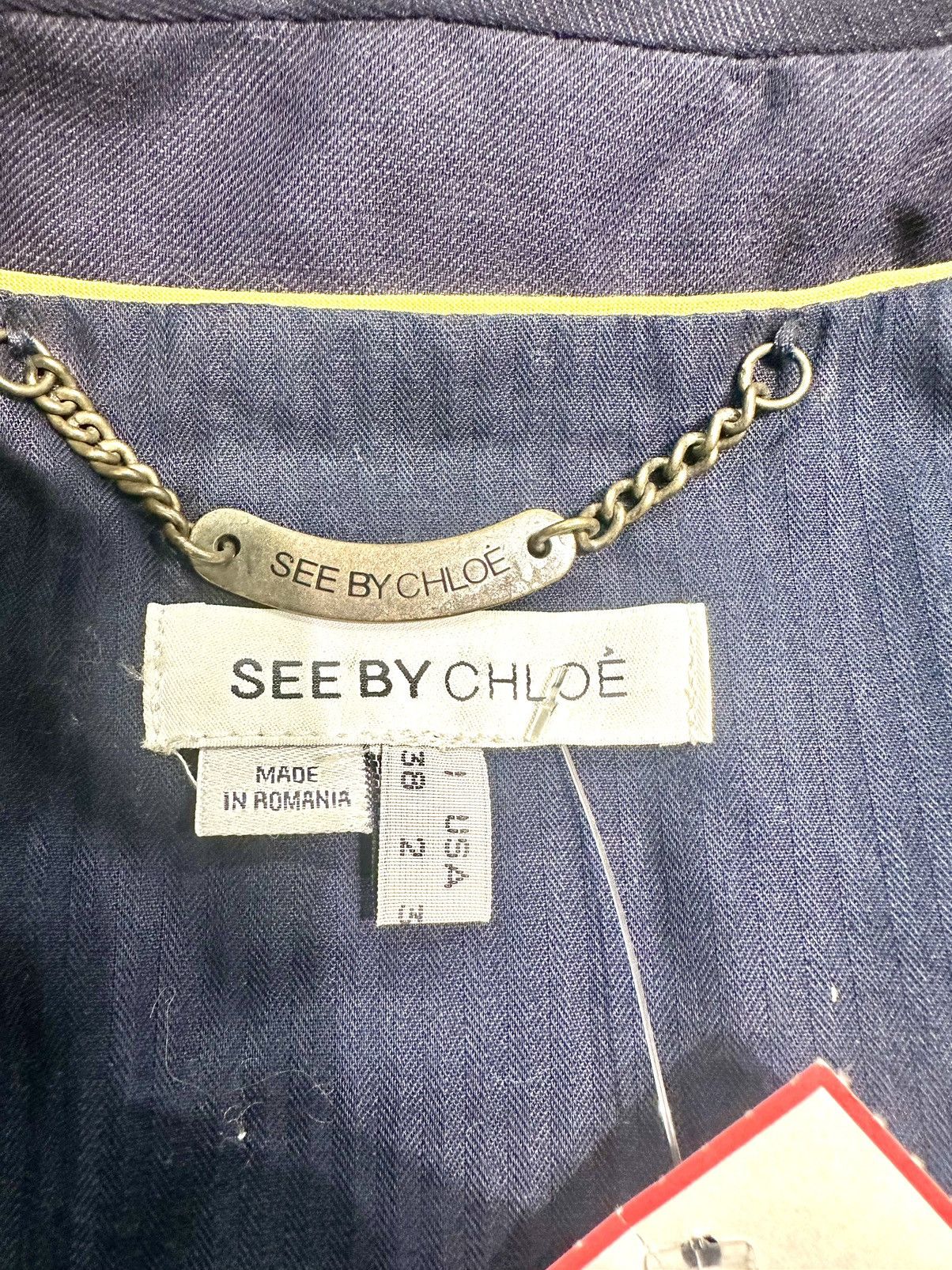 See by Chloe See By Chloe Navy Fitted Blazer Size XS / US 0-2 / IT 36-38 - 8 Thumbnail
