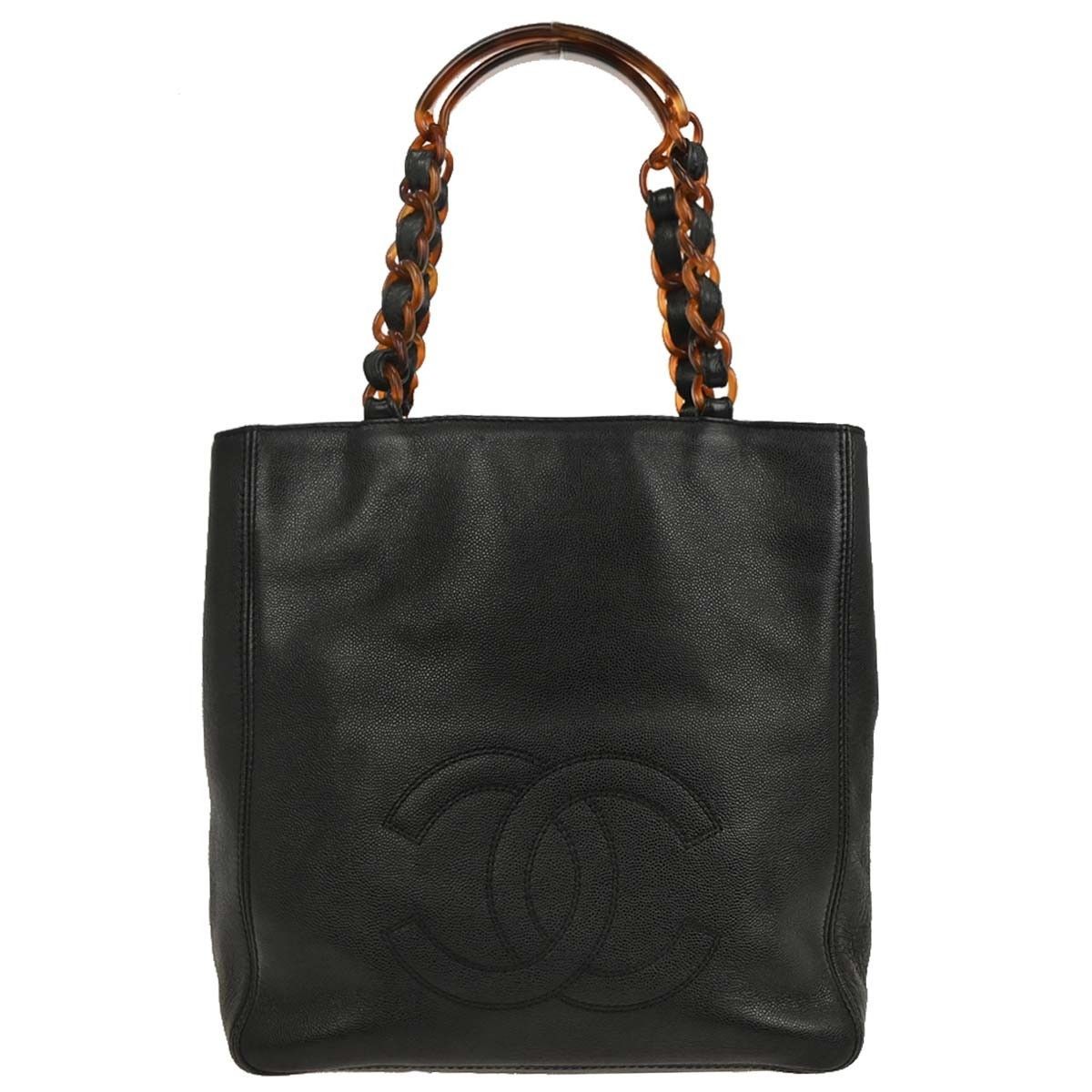 Chanel Chanel Vintage CC Resin Chain Tote Leather Size ONE SIZE - 1 Thumbnail