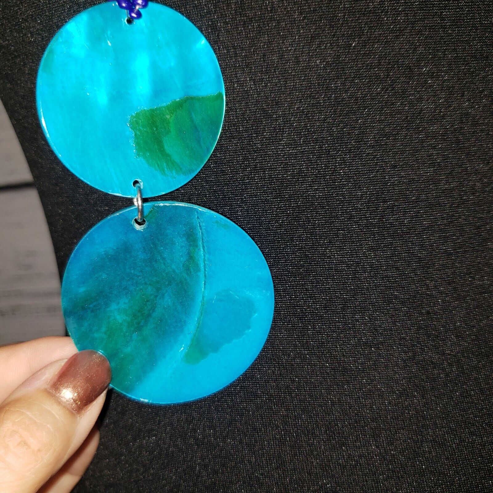 Camper Hand-painted Camper Themed Necklace 21 Inch Drop Shell Size ONE SIZE - 5 Thumbnail