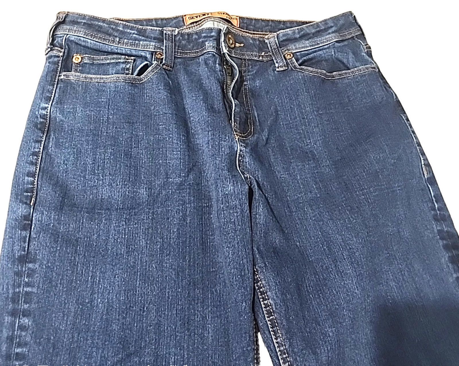Seven 7 Seven7 Men’s Blue Jeans Straight Denim Actual 34Wx29L S7A1 Size US 34 / EU 50 - 3 Thumbnail