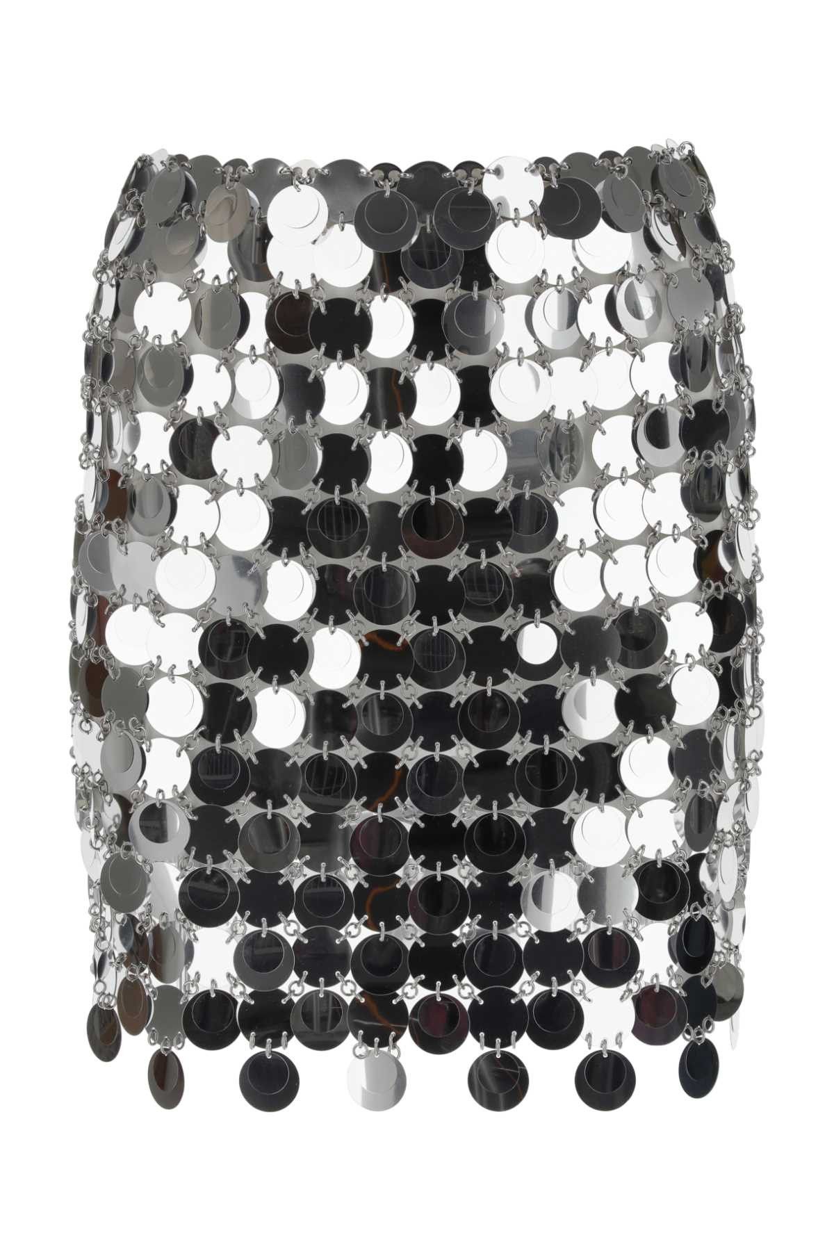 Paco Rabanne Silver Maxi Sequins Mini Skirt Size 24" / US 00 / IT 34 - 1 Thumbnail