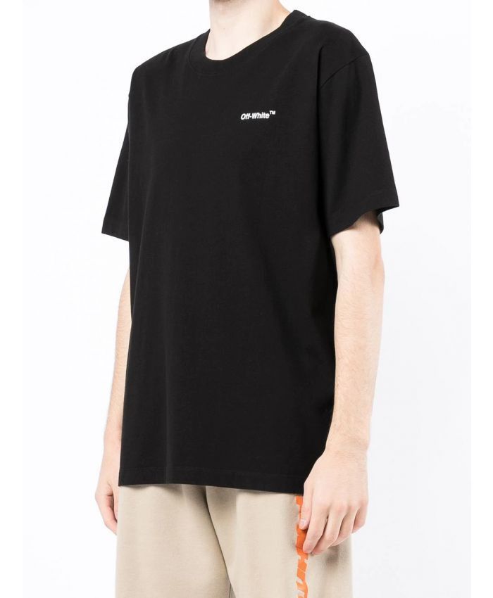 Off-White o1gr1nt1124 Wave Diag Slim S/S T-Shirt in Black Size US XS / EU 42 / 0 - 3 Thumbnail