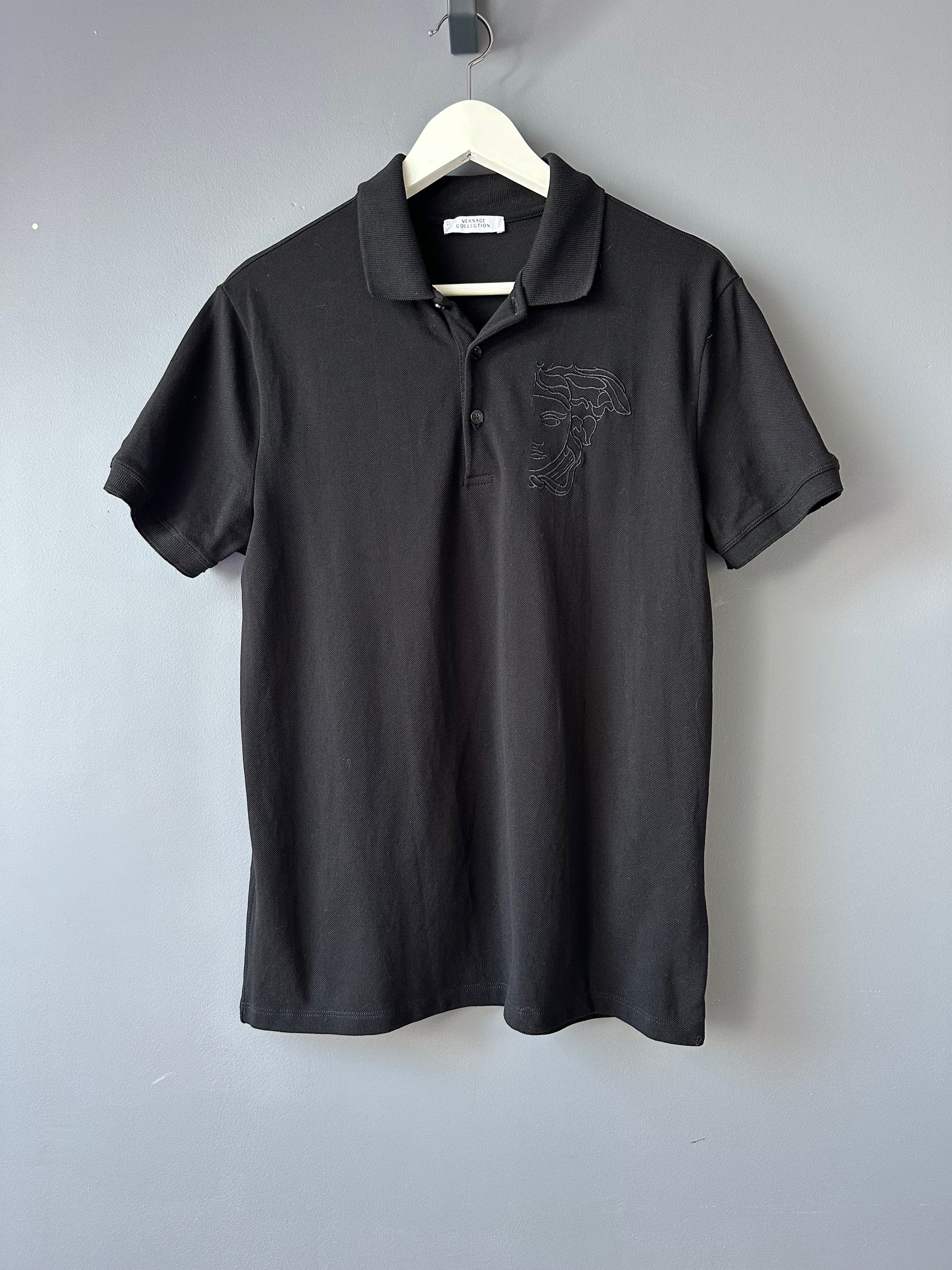 Versace Versace Collection Medusa Black Polo Shirt Short Sleeve Size US M / EU 48-50 / 2 - 2 Thumbnail
