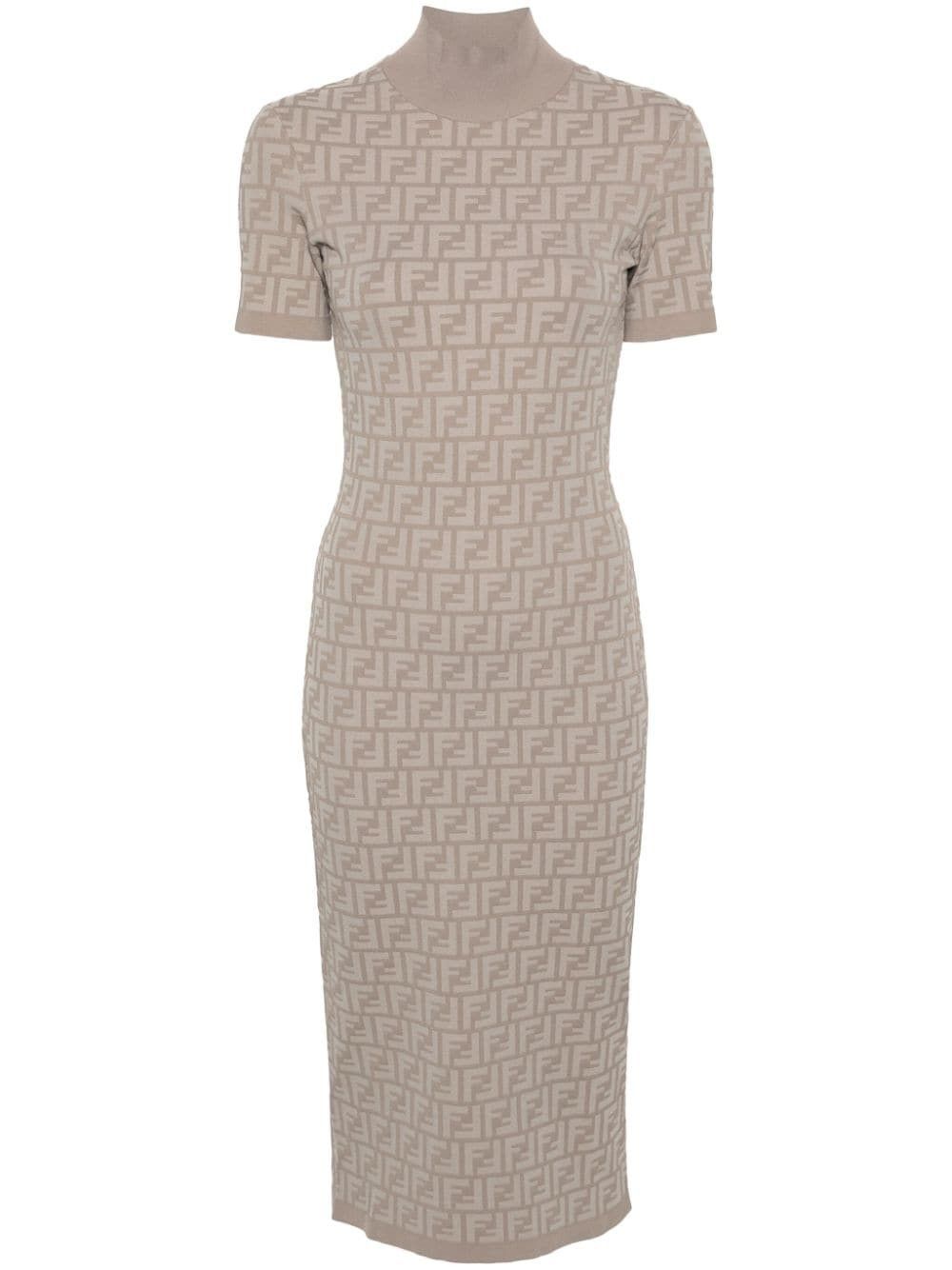 Fendi FF MIDI DRESS Size S / US 4 / IT 40 - 1 Thumbnail