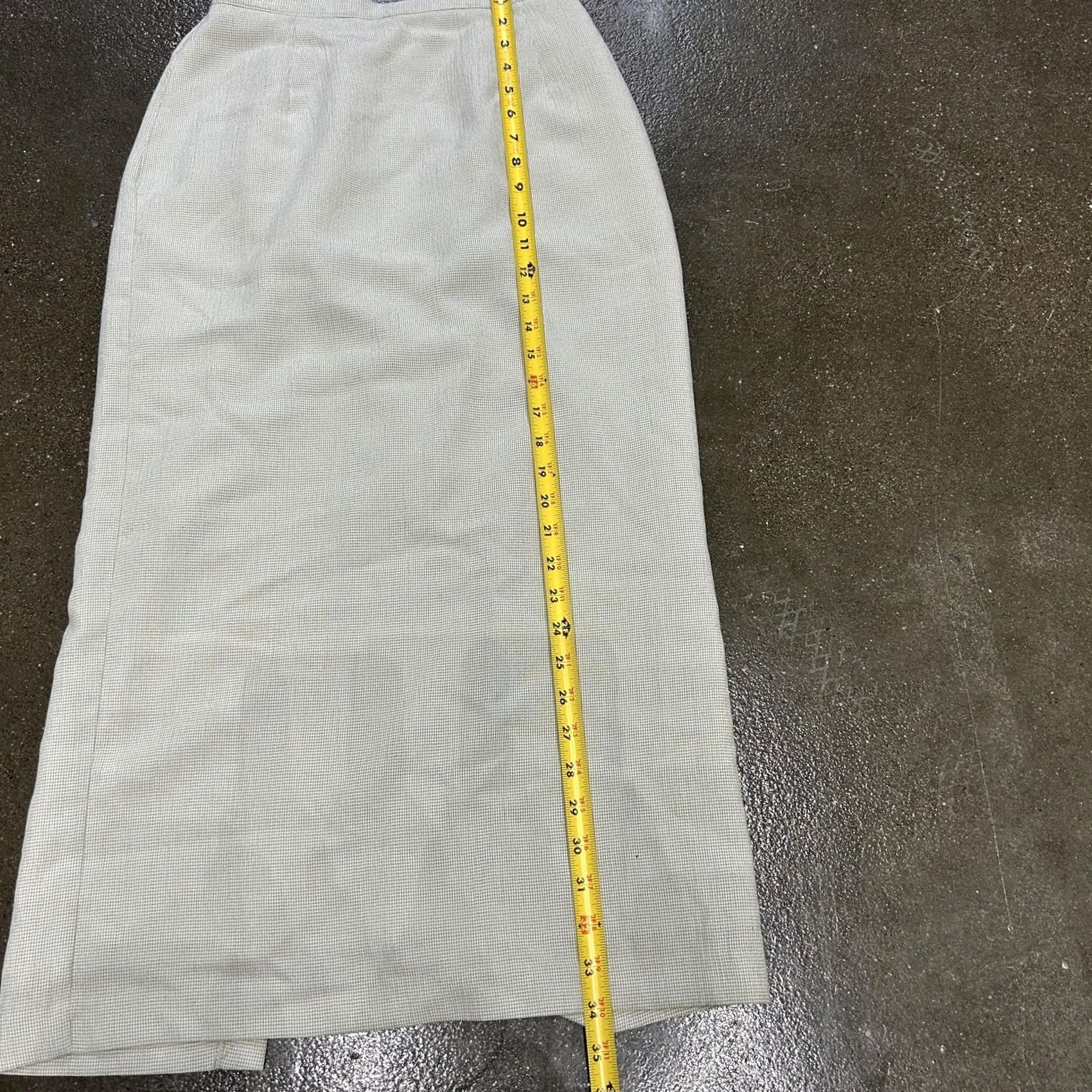 Vintage VINTAGE? Click Skirt Womens 6 Green Check High Waist Long Maxi Lined Made Canada Size 28" / US 6 / IT 42 - 6 Thumbnail