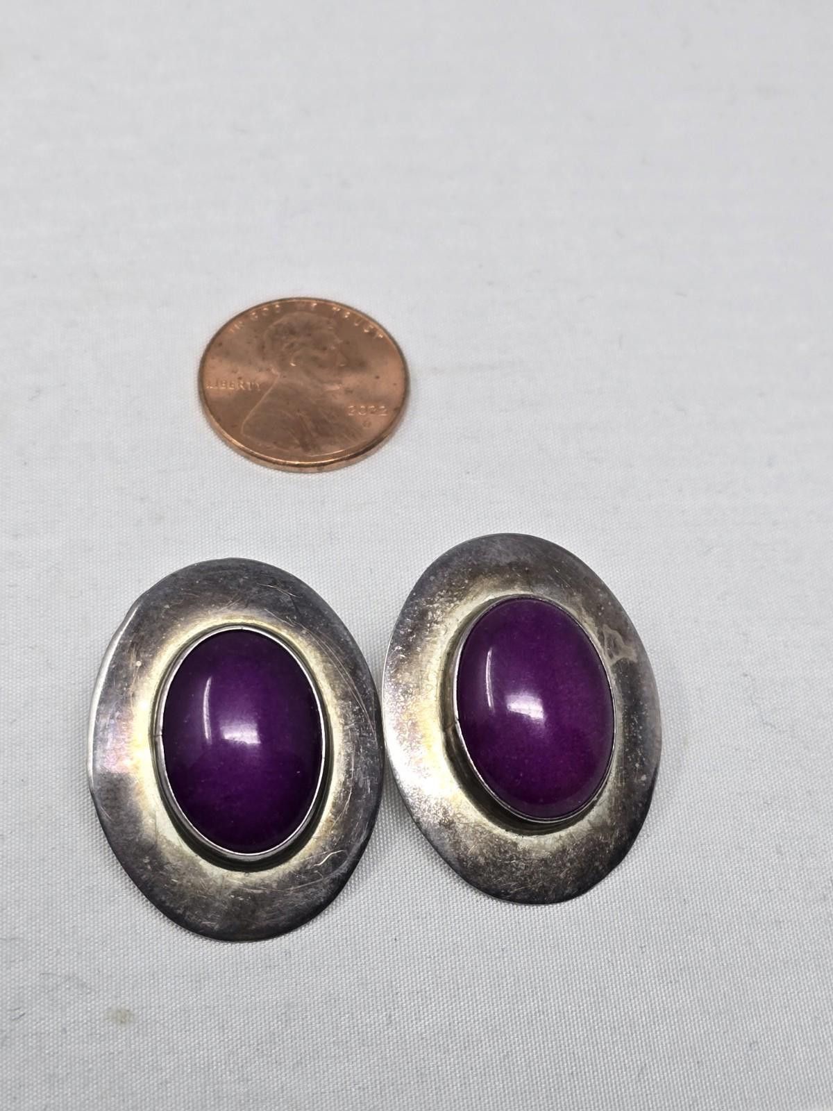 Other Sterling Silver Purple Stone Stud Earrings Ben Chavez Size ONE SIZE - 6 Thumbnail