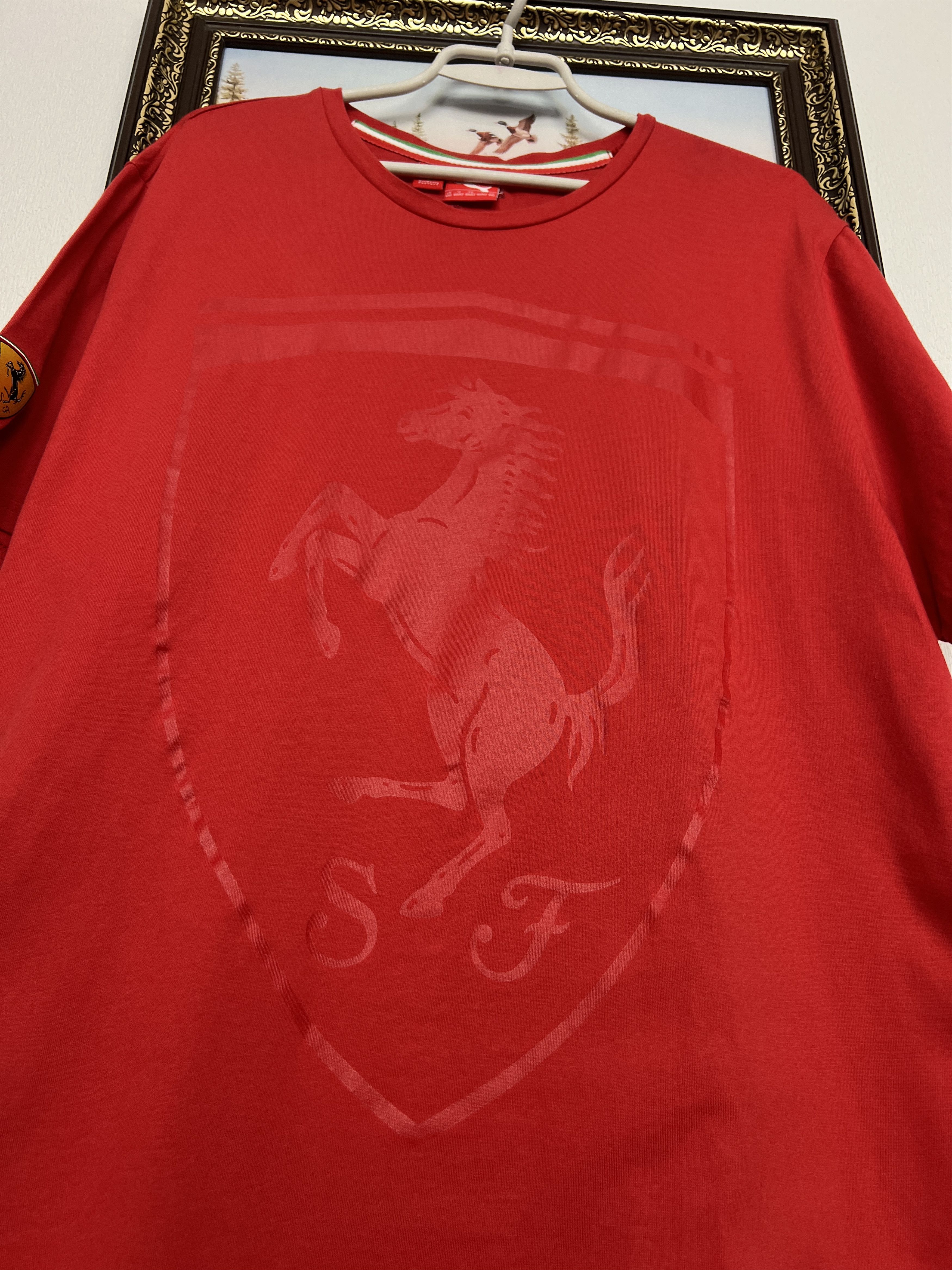 Puma Ferrari Racing Shirt Jersey Formula 1 Over Print Logo Trikot Size US XXL / EU 58 / 5 - 3 Thumbnail