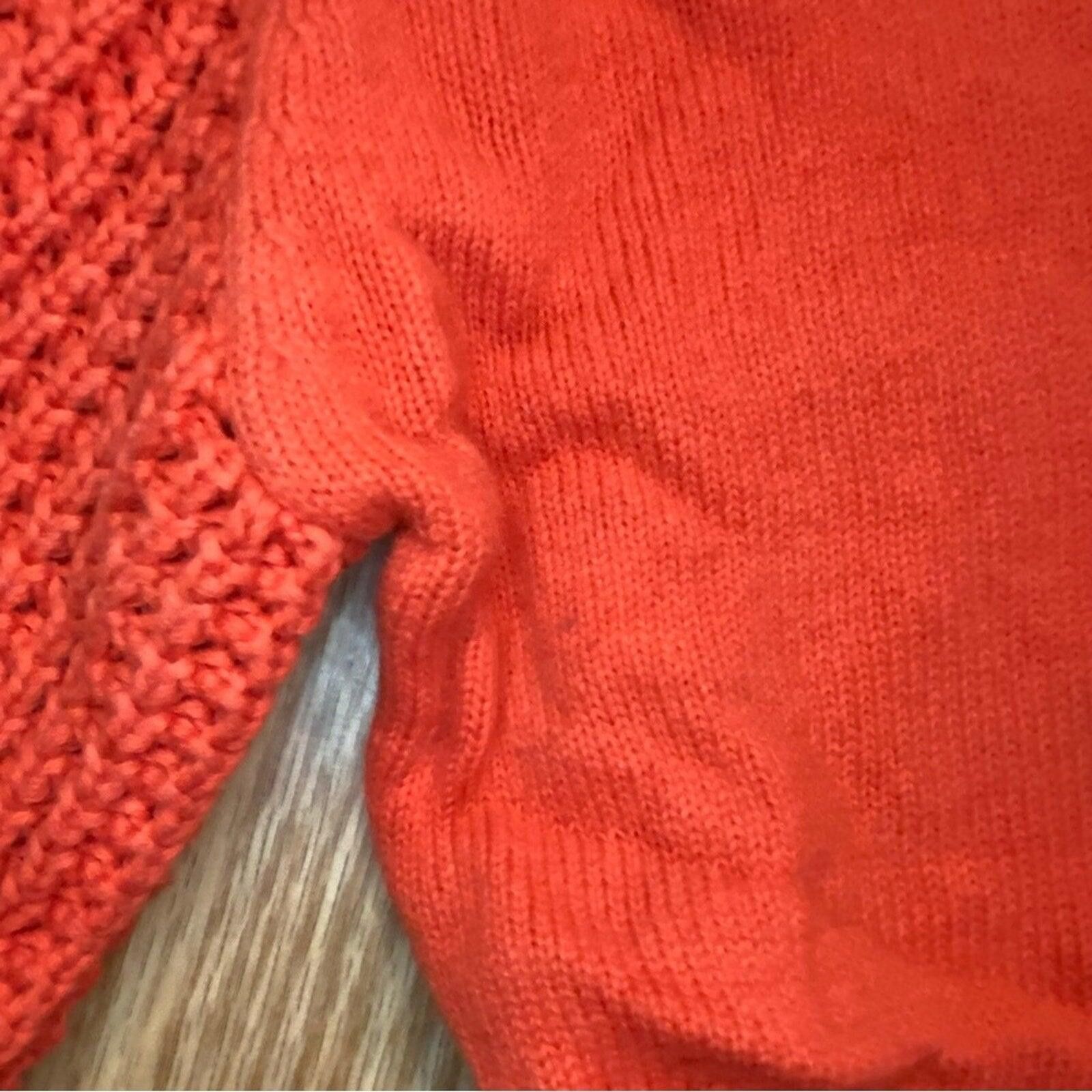 Forever 21 Forever 21 Orange Woven Knit Cotton Sweater Womens Medium Size M / US 6-8 / IT 42-44 - 7 Thumbnail