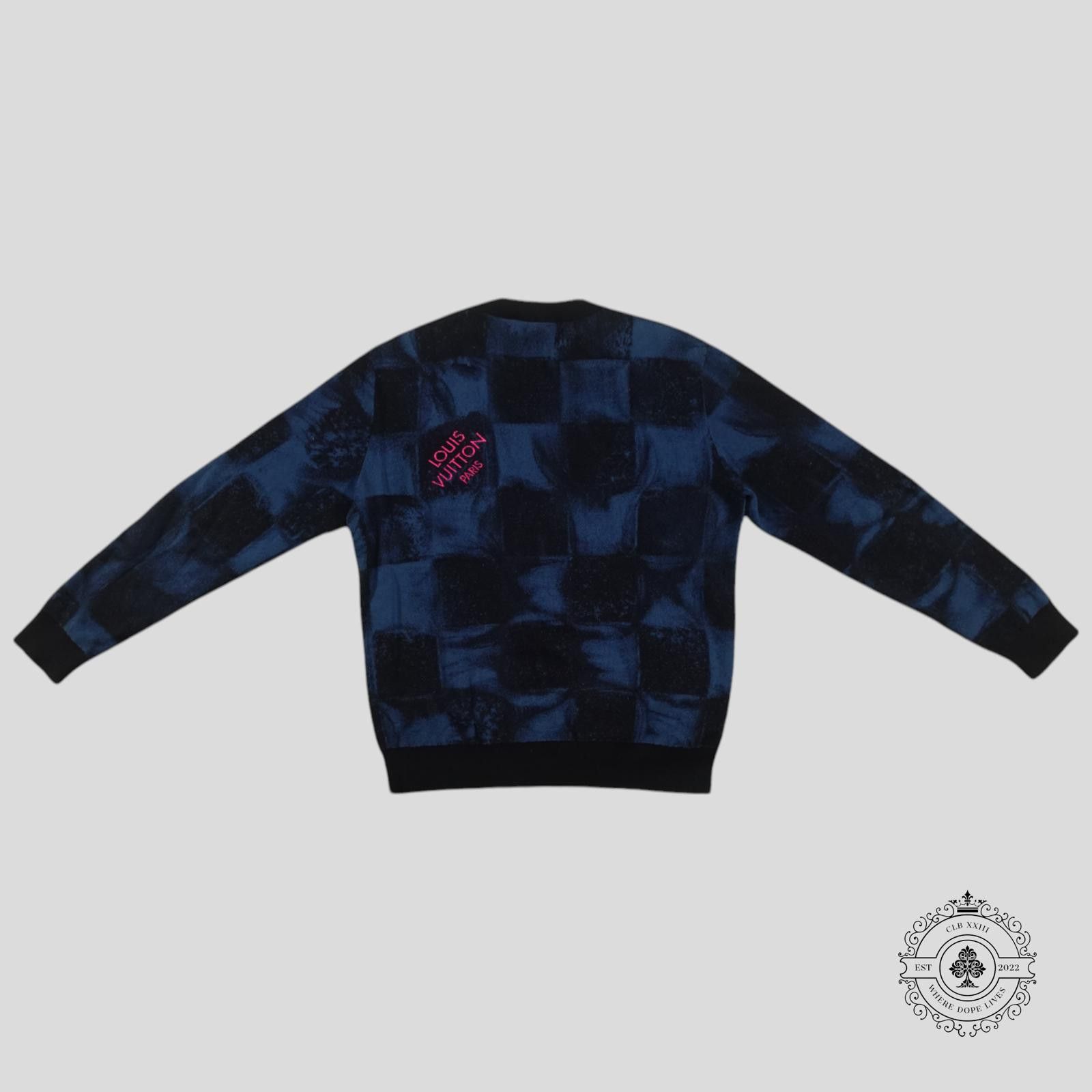 Louis Vuitton Louis Vuitton Damier Salt Sweater in Blue/Black Size US M / EU 48-50 / 2 - 2 Thumbnail