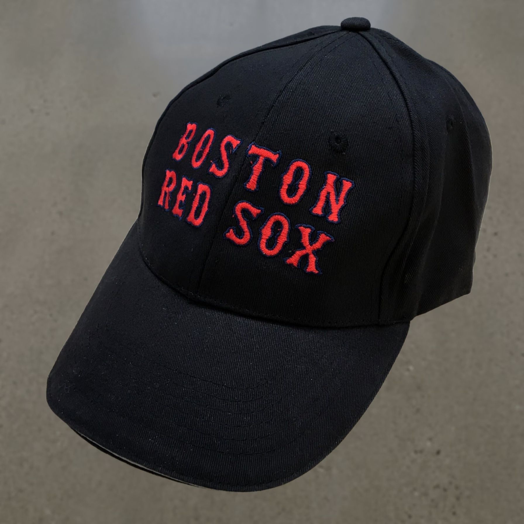 MLB Boston Red Sox MLB Baseball Cap Mens Black OS Curved Brim Embroidered Logo Size ONE SIZE - 1 Thumbnail