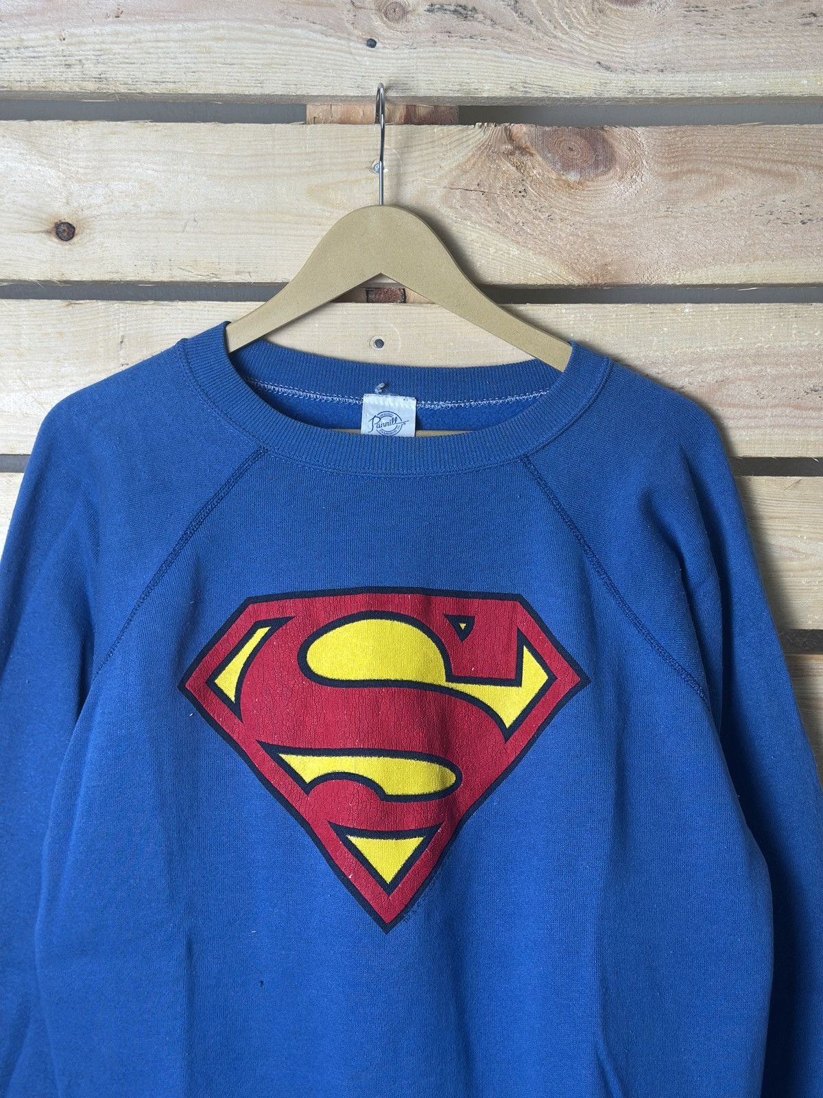 DC Comics × Vintage Vintage 80s Superman Big Logo Sweatshirt Size US L / EU 52-54 / 3 - 2 Thumbnail