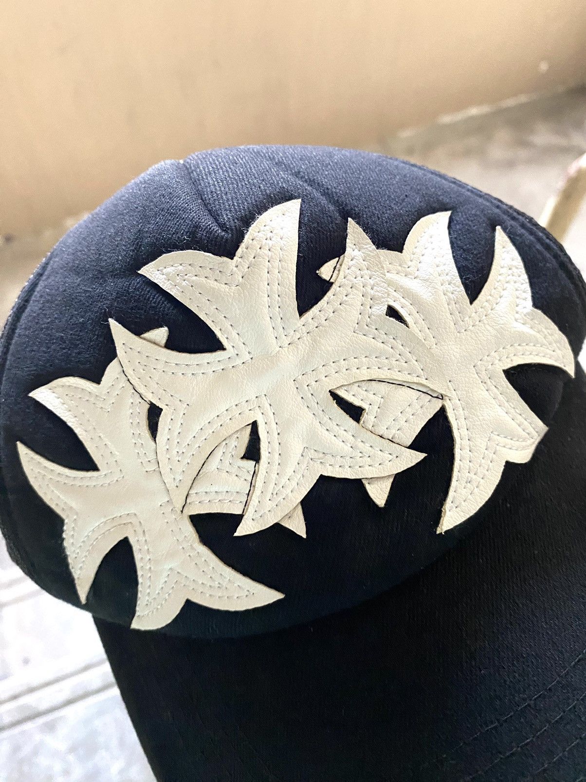 Japanese Brand Vintage cap Leather Cross Dualism inspired Chrome hearts Size ONE SIZE - 4 Thumbnail