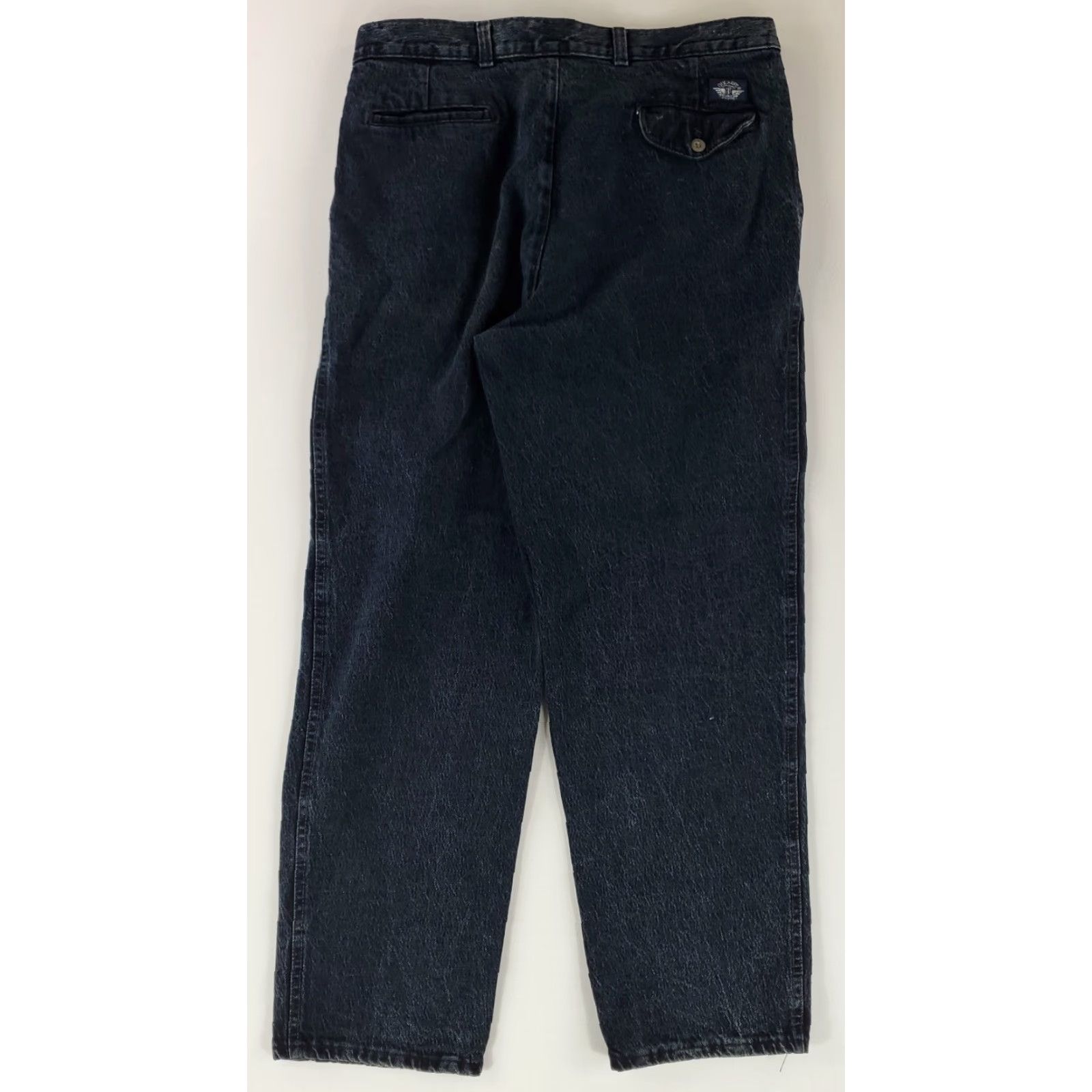 Dockers VINTAGE Dockers Jeans Baggy 90s Double Pleated Blue USA Mens 36x31 36x30 Inseam 30in Mens Blue Dockers Wide-Leg Size US 36 / EU 52 - 3 Thumbnail
