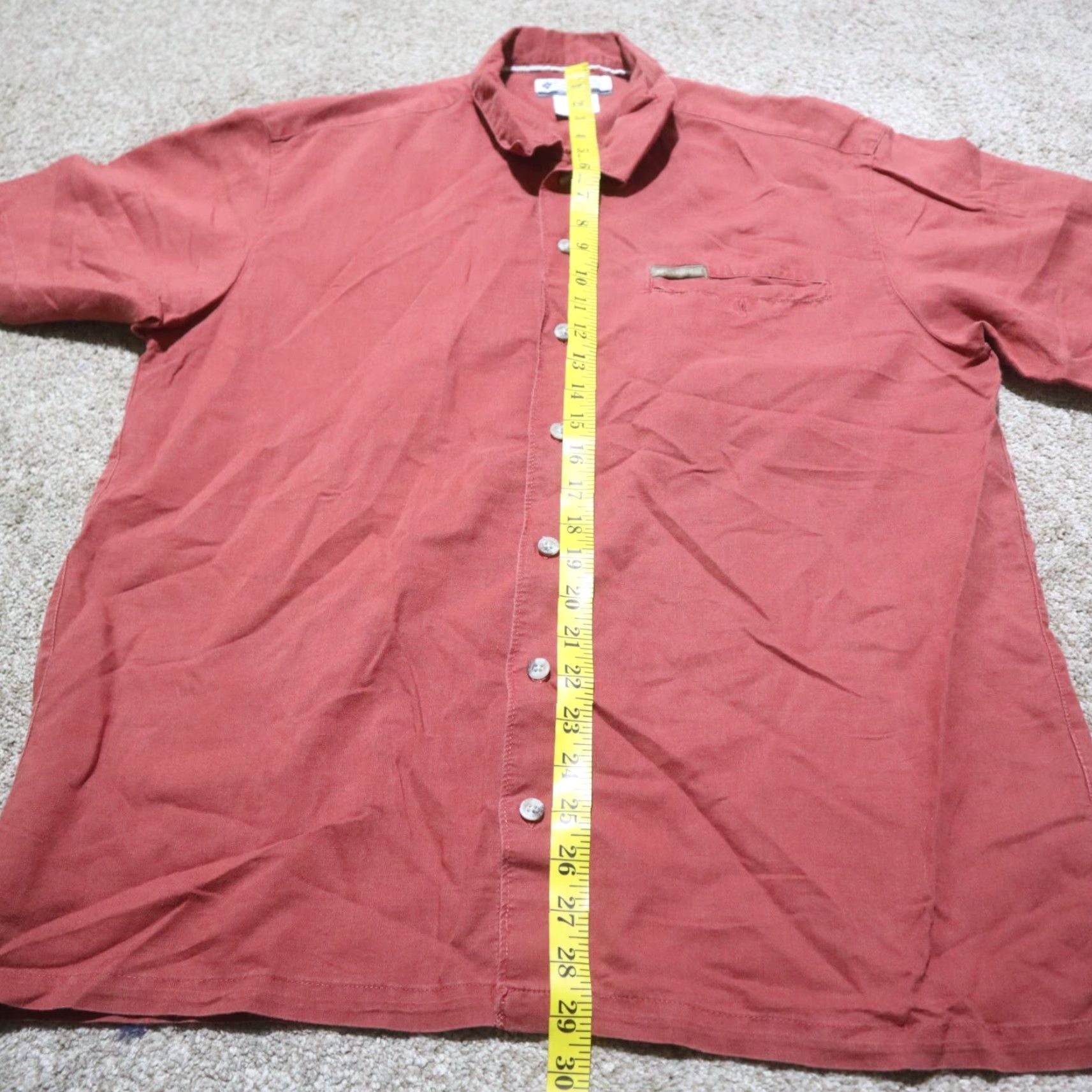Vintage Columbia Shirt Button-Up Short Sleeve Adult M Red Size US M / EU 48-50 / 2 - 6 Thumbnail