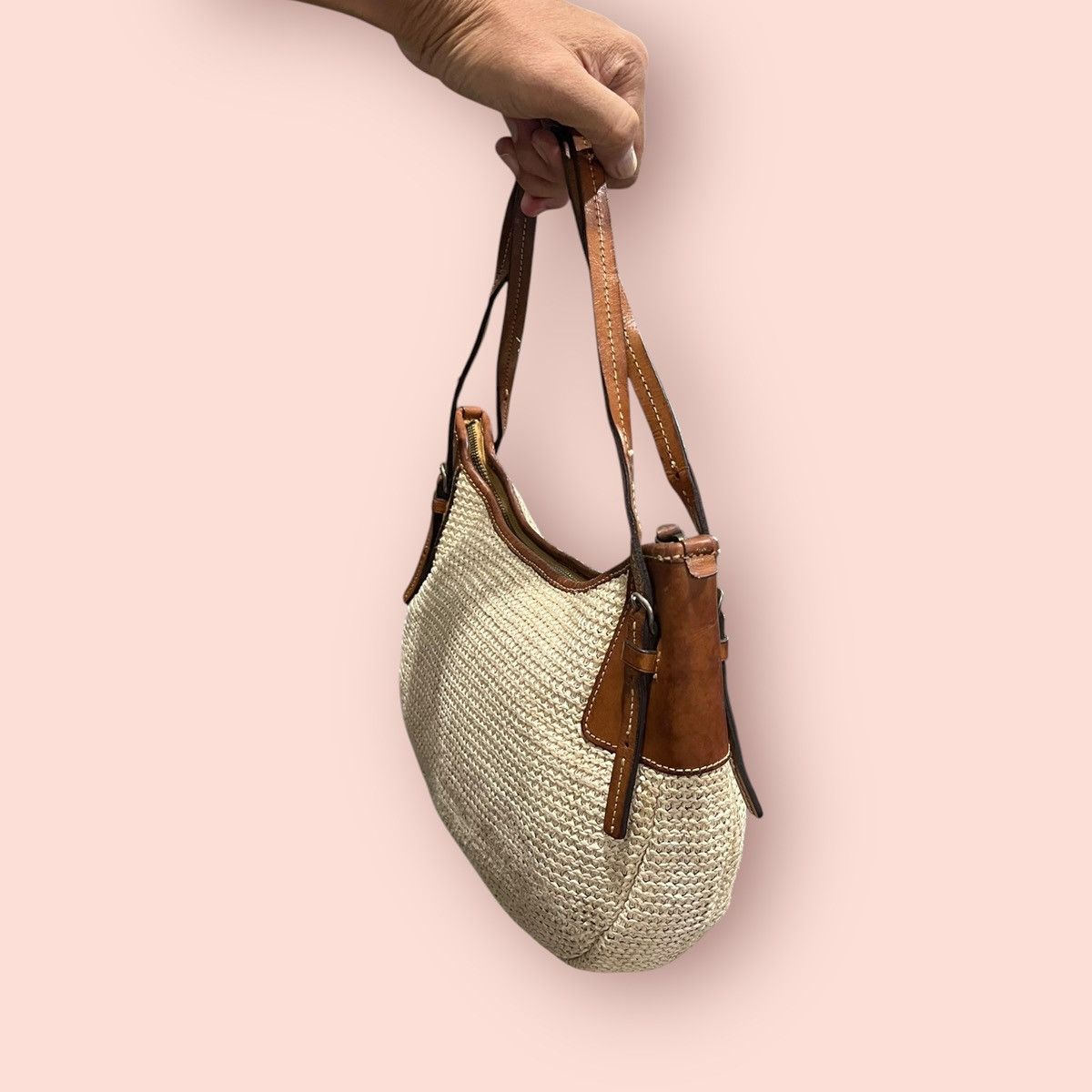 Edition Japan × Japanese Brand × Vintage VINTAGE SAZABY JAPAN CROCHET STRAW / LEATHER STRAPS HANDBAG Size ONE SIZE - 4 Thumbnail