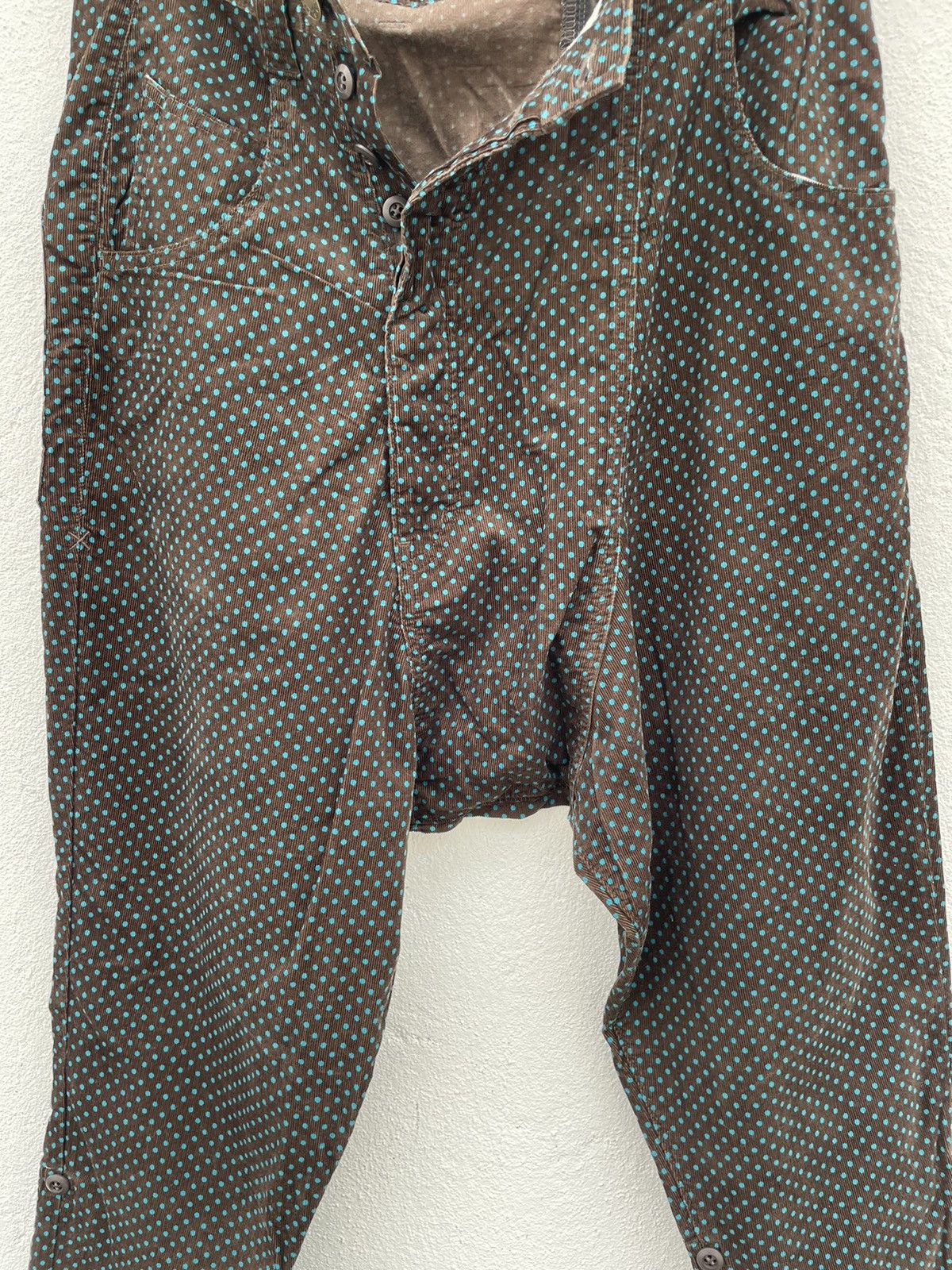 Frapbois Vintage Frapbois Drop Crotch Polka Dot Corduroy Light Pants Size US 31 - 5 Thumbnail