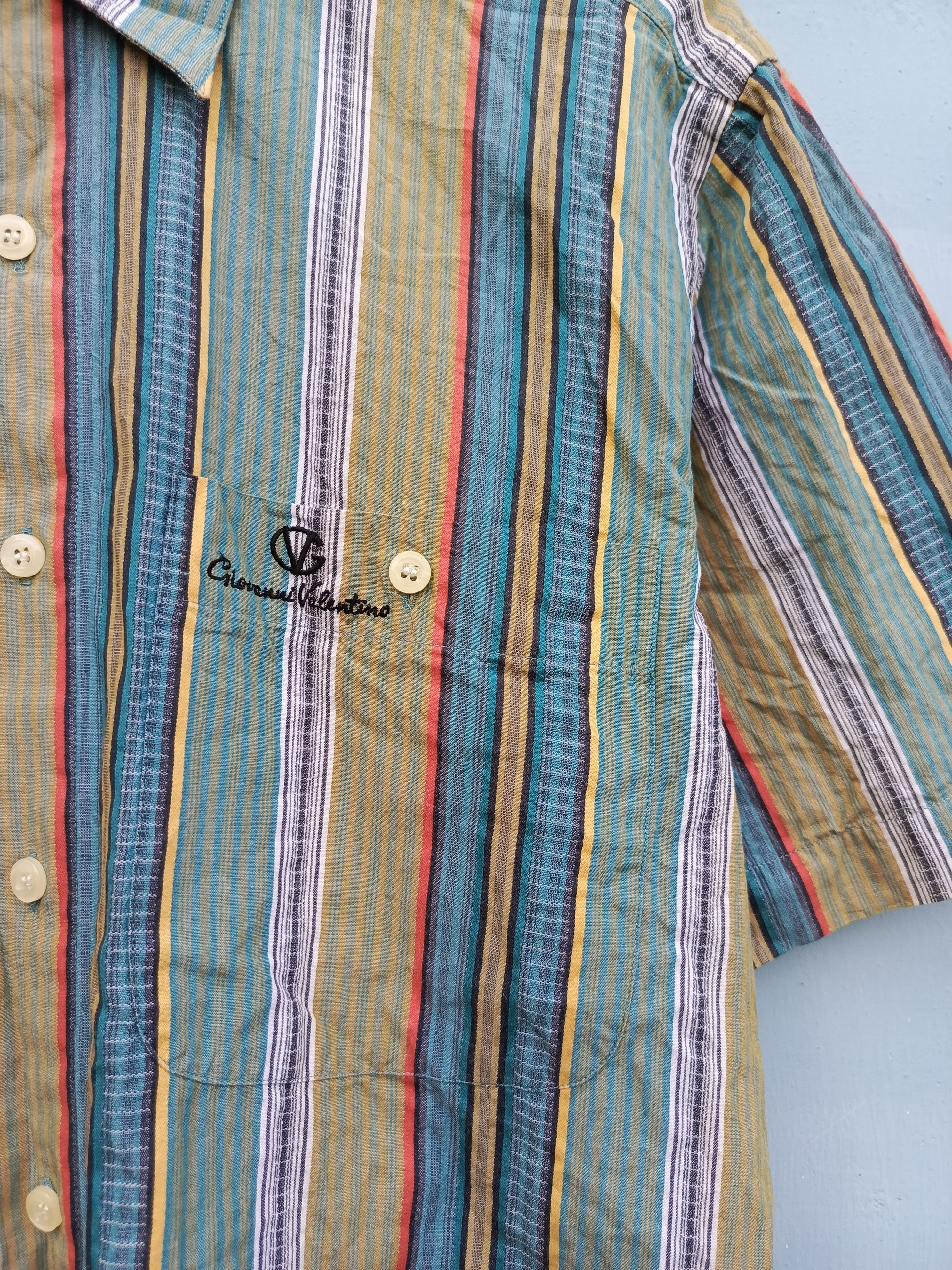 Giovanni Valentino Giovanni valentino stripe multicolor shirt Size US M / EU 48-50 / 2 - 5 Thumbnail