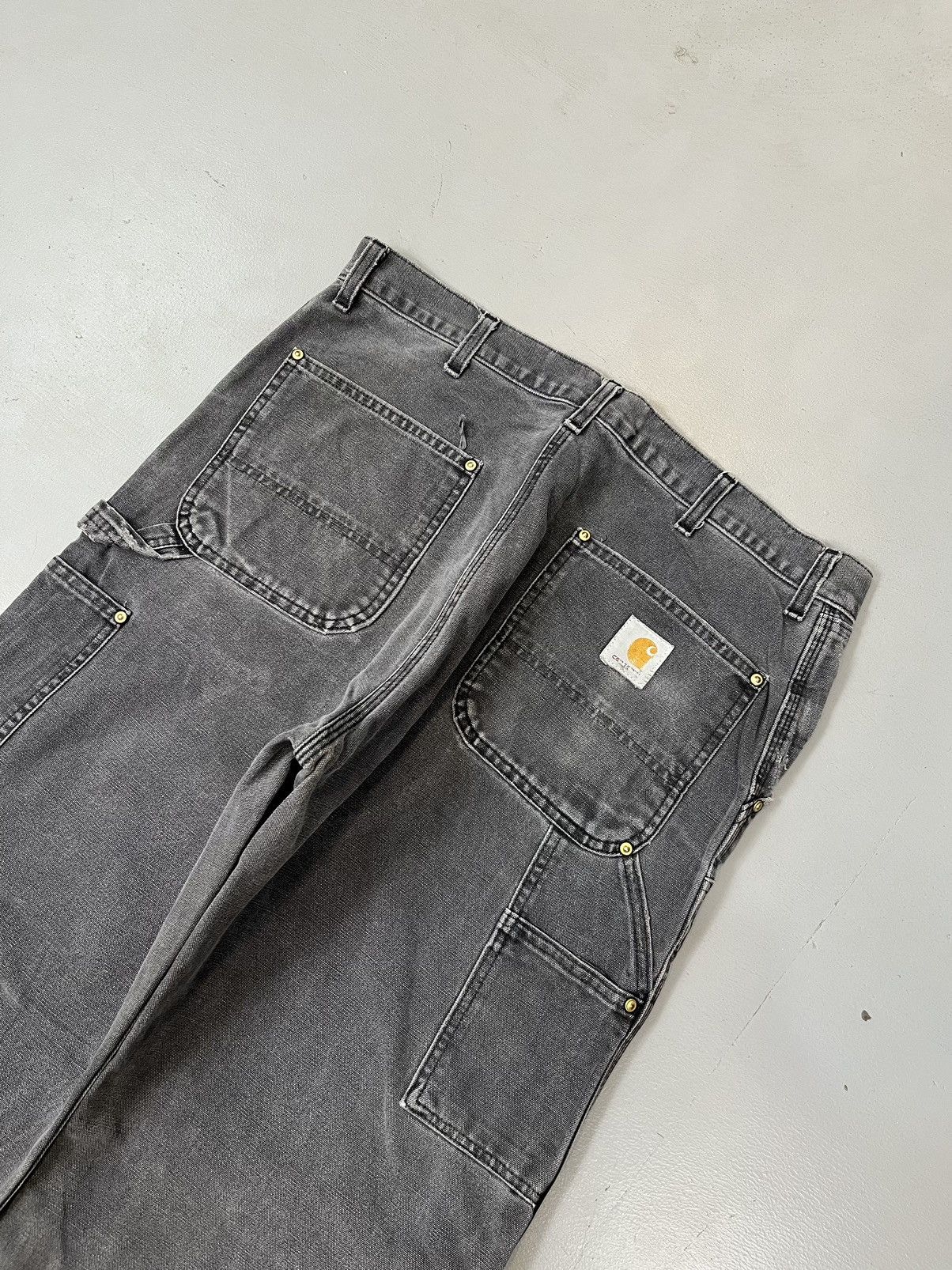 Carhartt × Vintage Sun faded Carhartt B01 BLK double knee denim Size US 37 - 11 Thumbnail