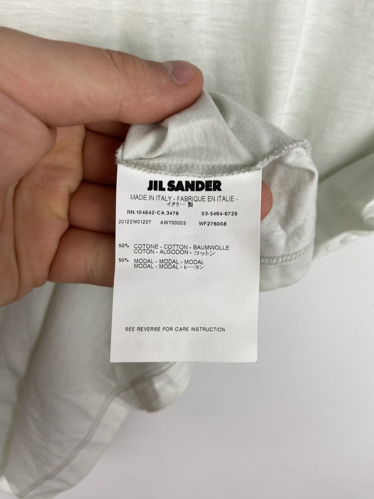 Jil Sander Jil Sander Women's Cream Crew Neck T-Shirt Sz S Size S / US 4 / IT 40 - 11 Thumbnail
