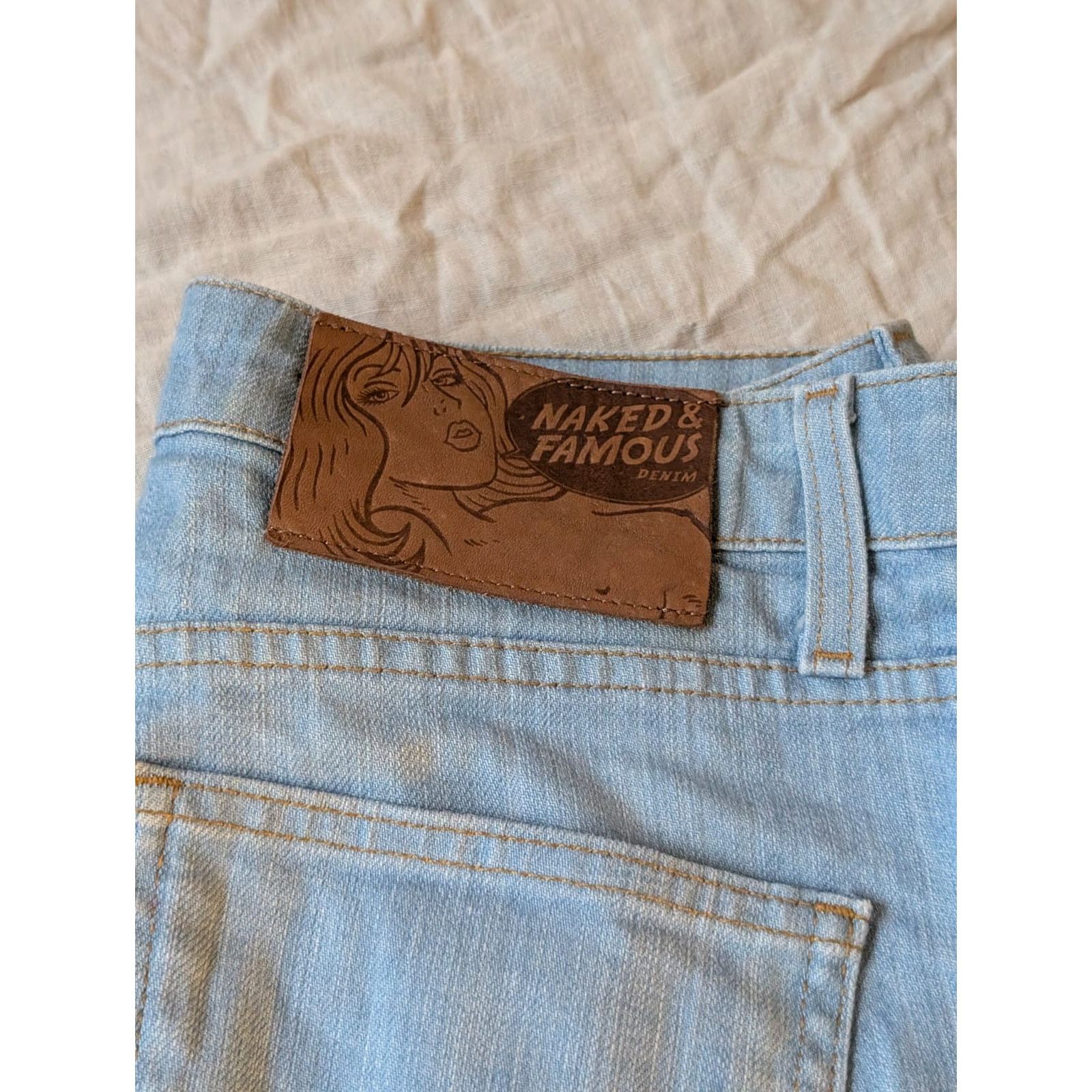 Naked & Famous Skinny Guy - Sky Blue Power Stretch (29) Size US 29 - 1 Thumbnail