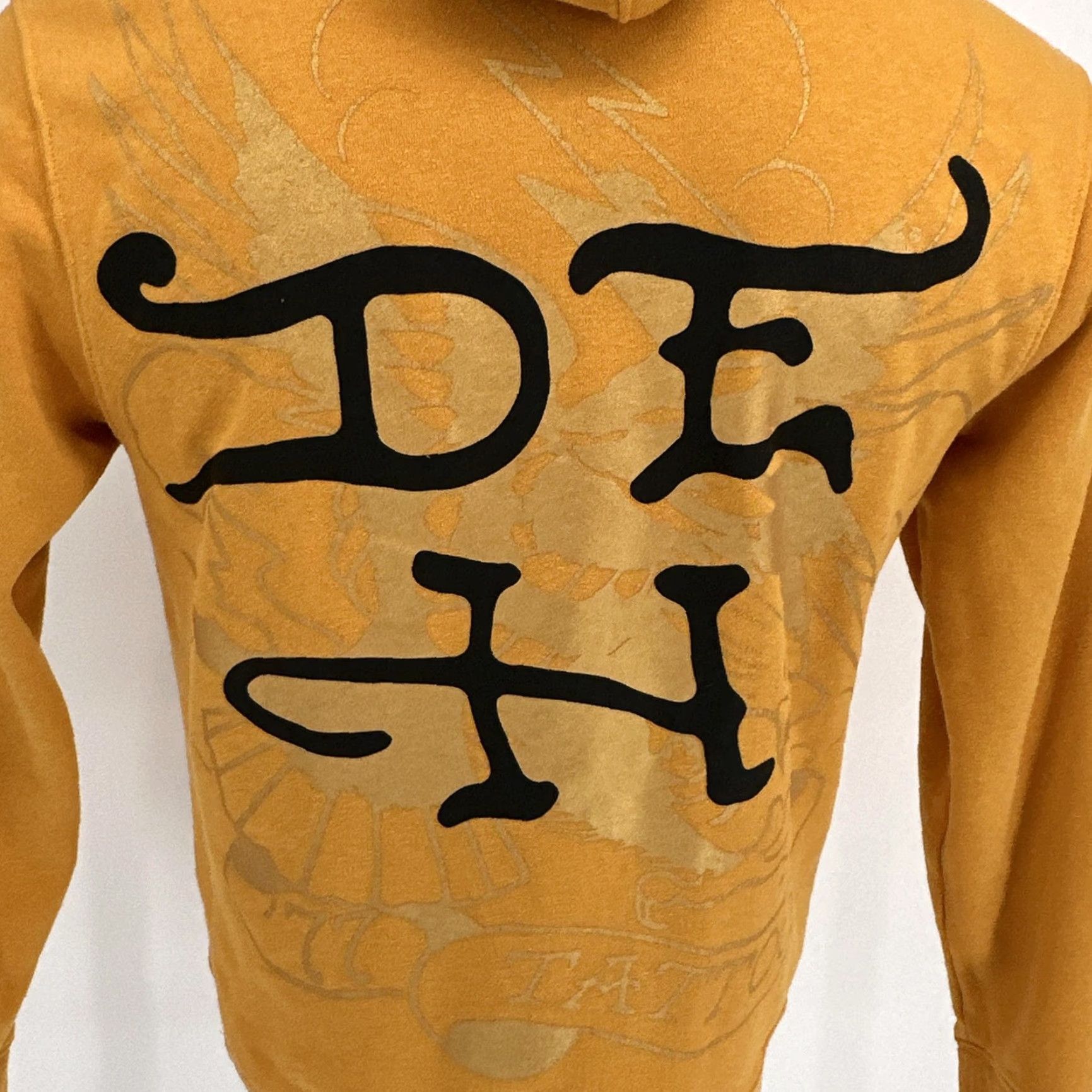 Ed Hardy Ed Hardy Hoodie Mens Medium Yellow Panther Tattoo Graphic DEH Fleece Pullover Size US M / EU 48-50 / 2 - 6 Thumbnail